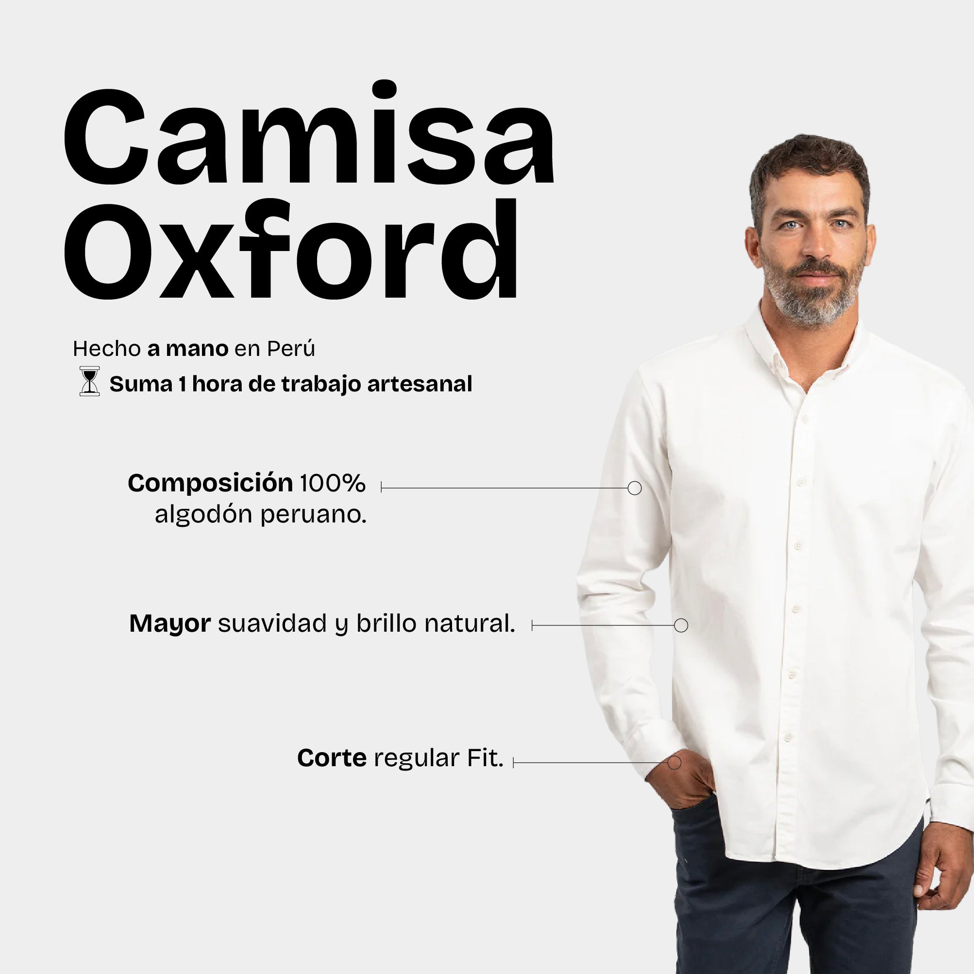 Camisa Oxford Blanco