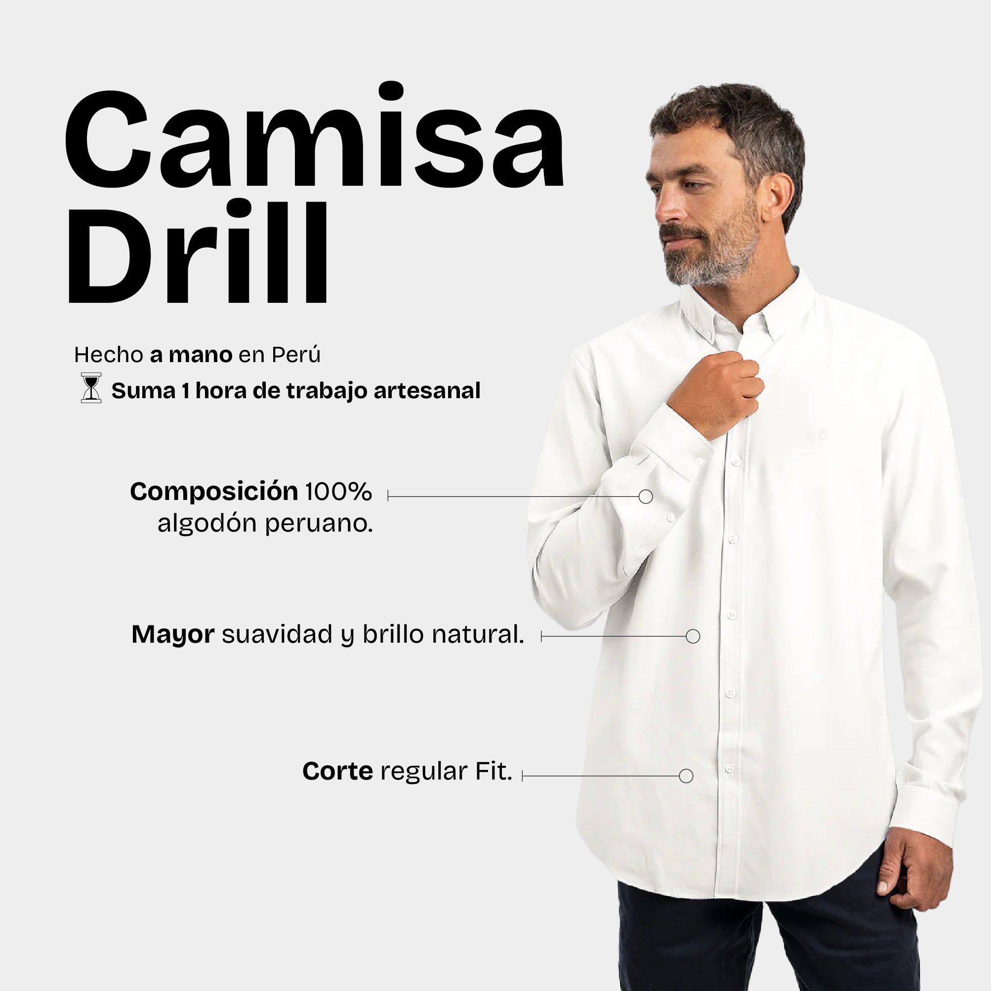 Camisa Drill Blanco