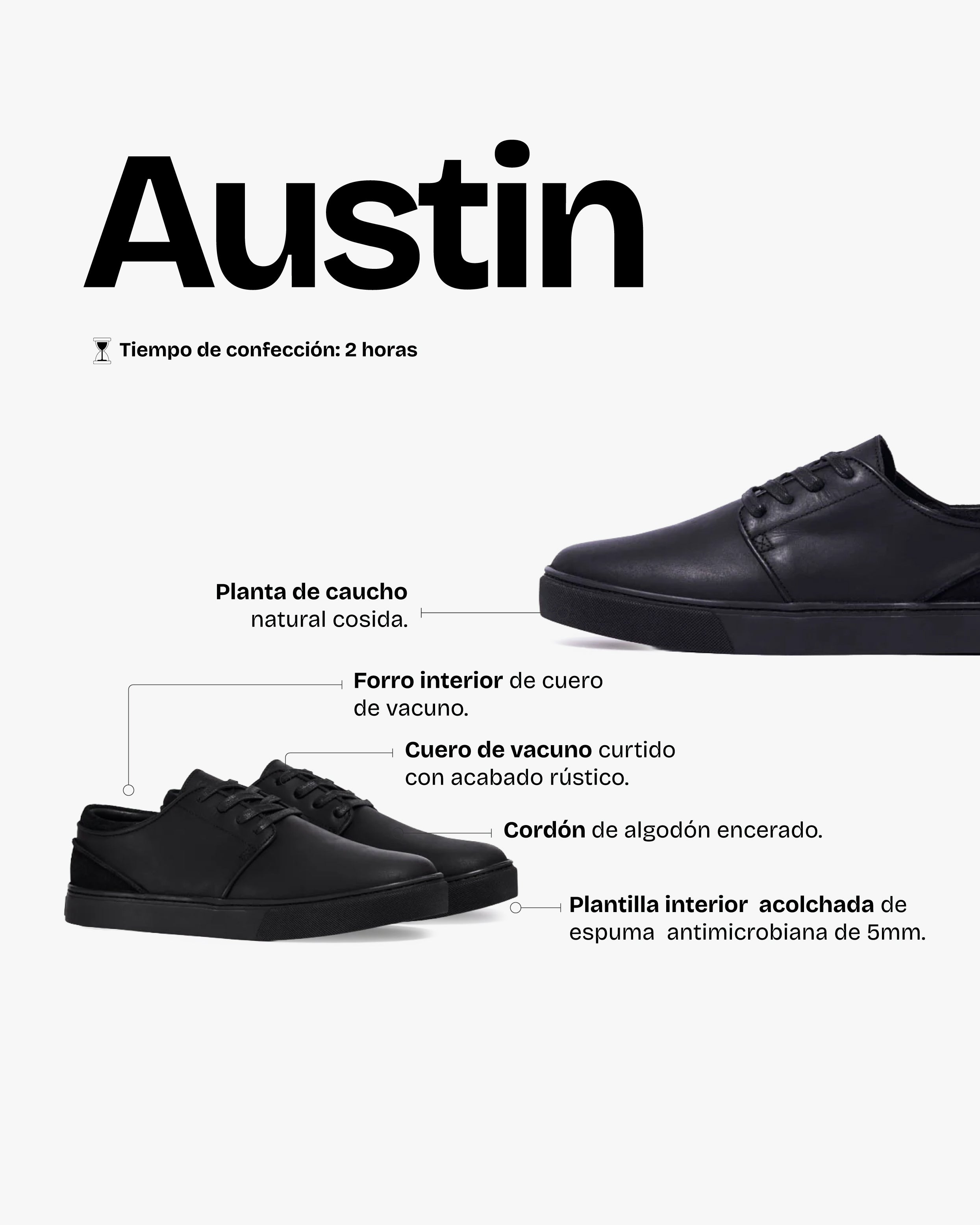 Zapatilla Hombre Austin Negro