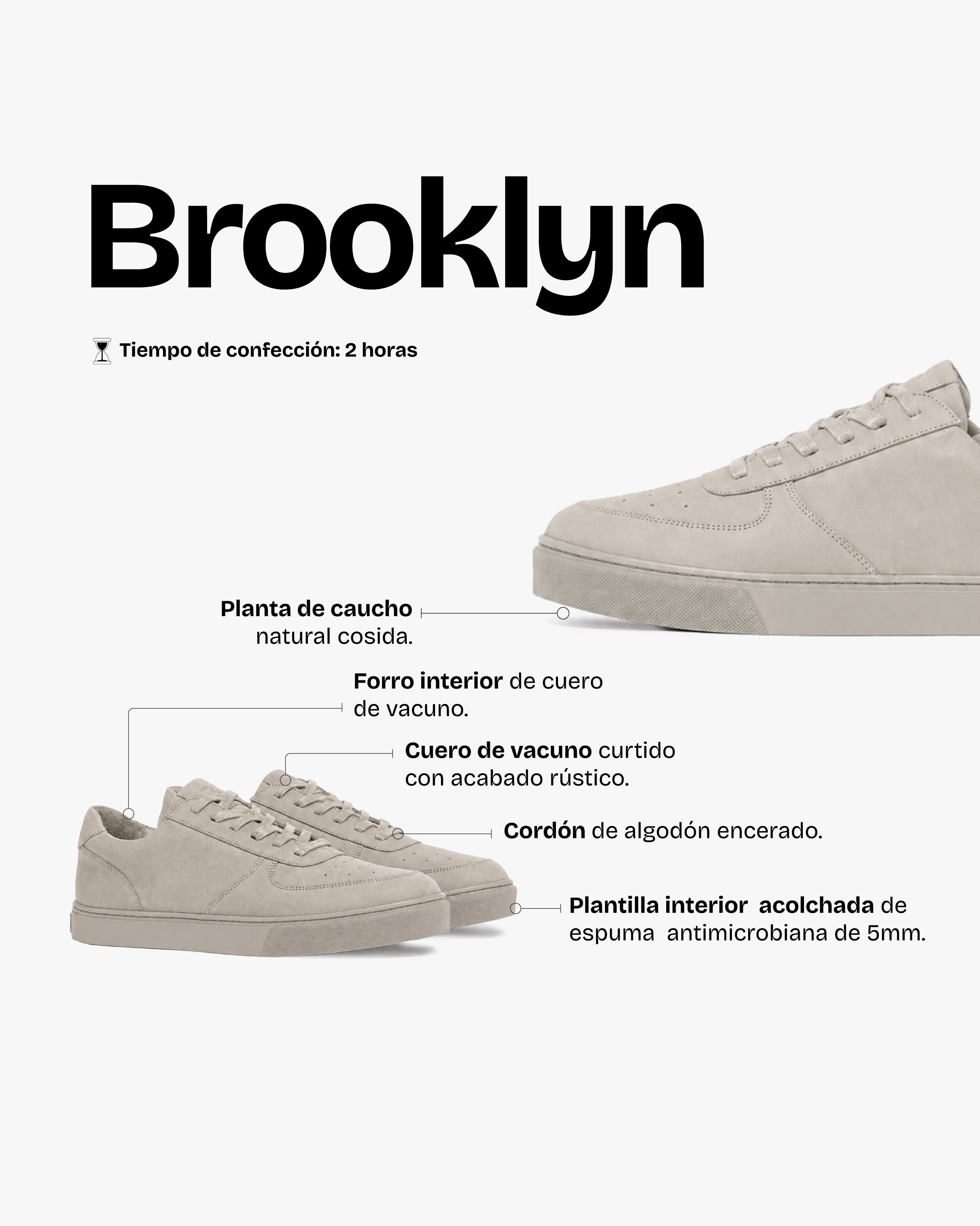 Zapatilla Hombre Brooklyn Ceniza