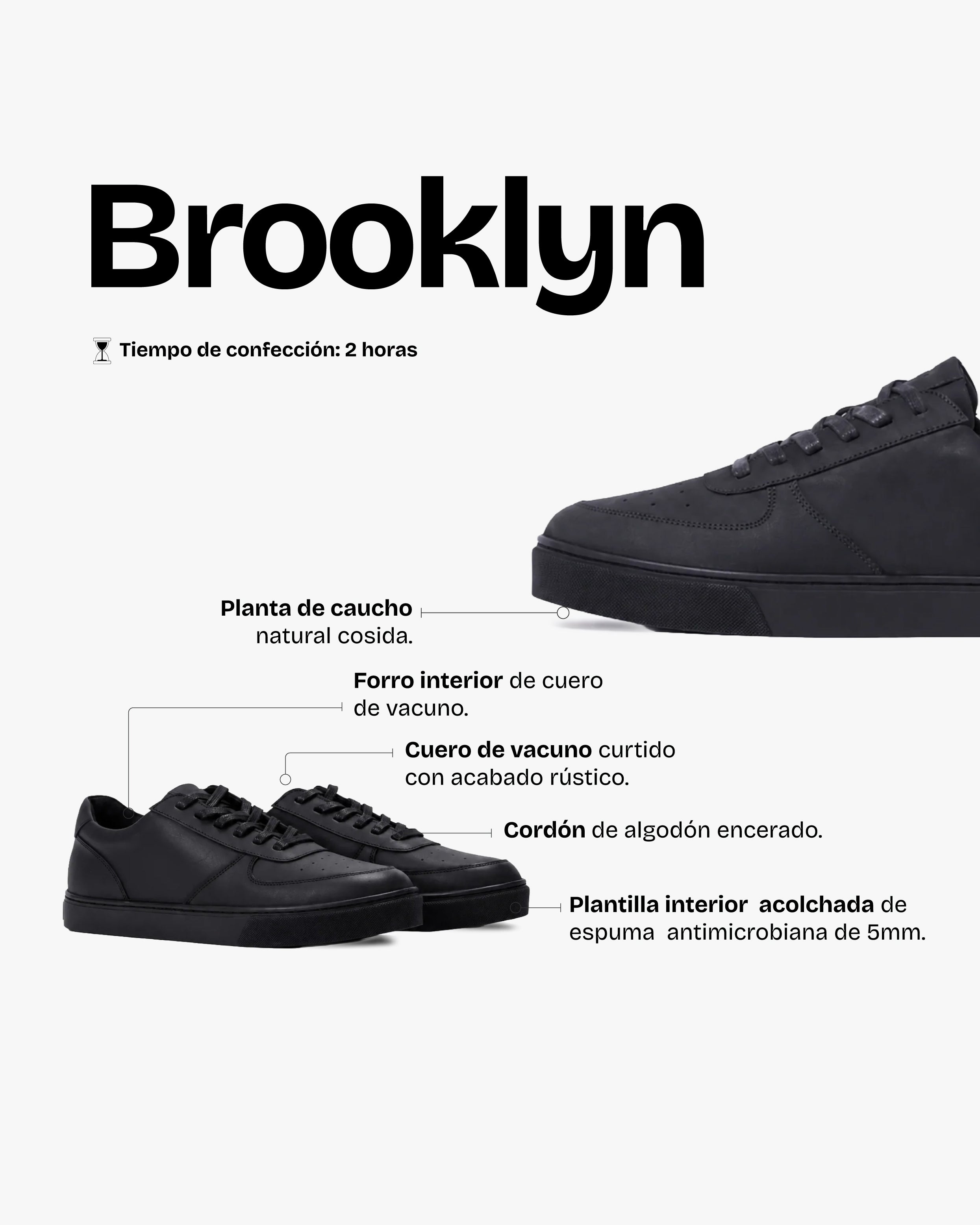 Zapatilla Mujer Brooklyn Negro