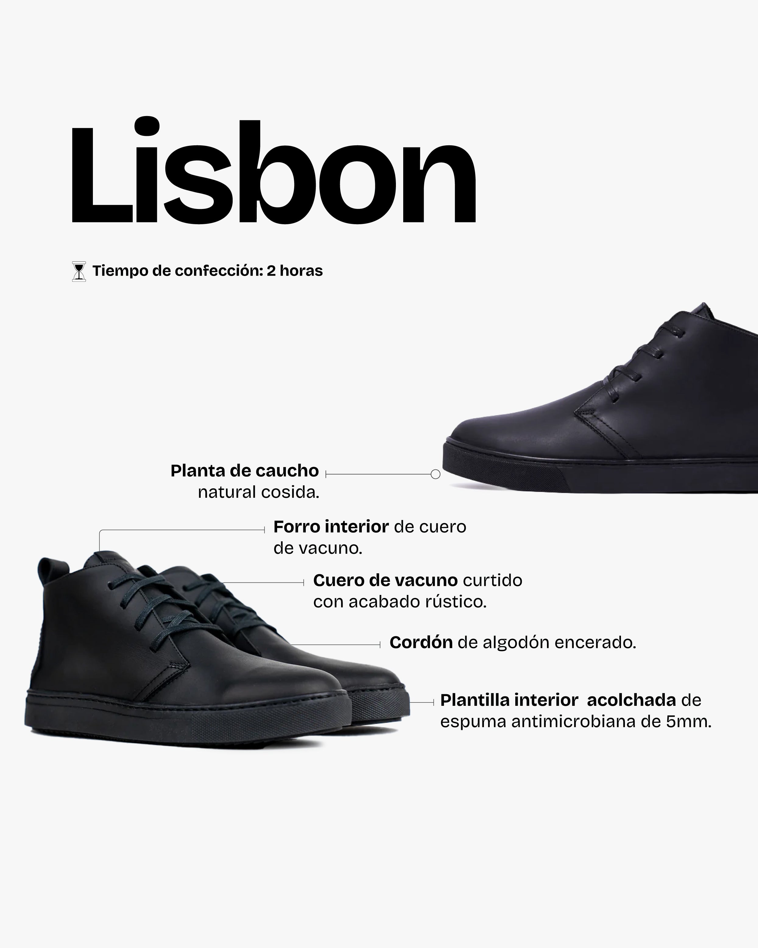 Zapatilla Hombre Lisbon Negro
