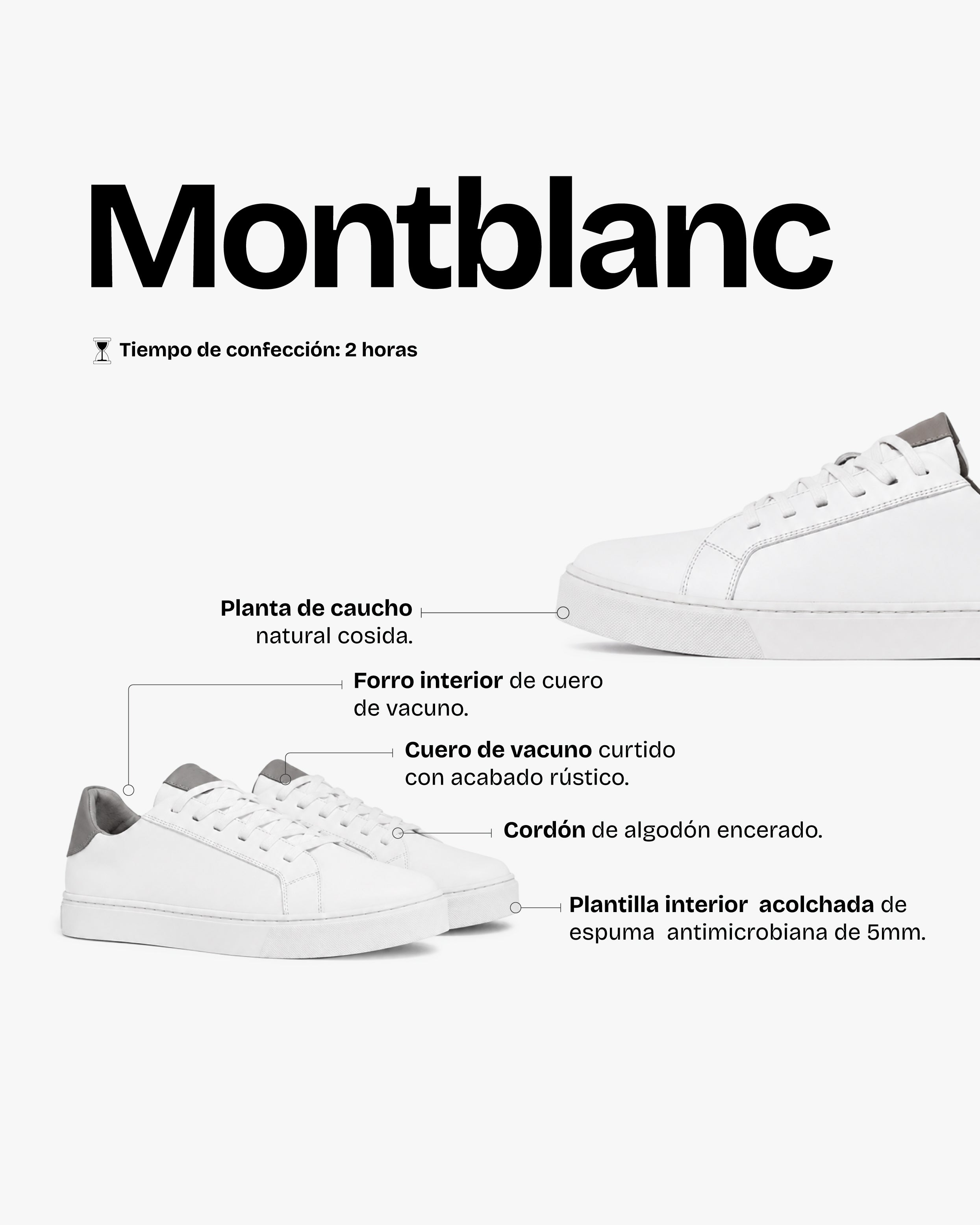 Zapatilla Hombre Montblanc Blanco/Gris