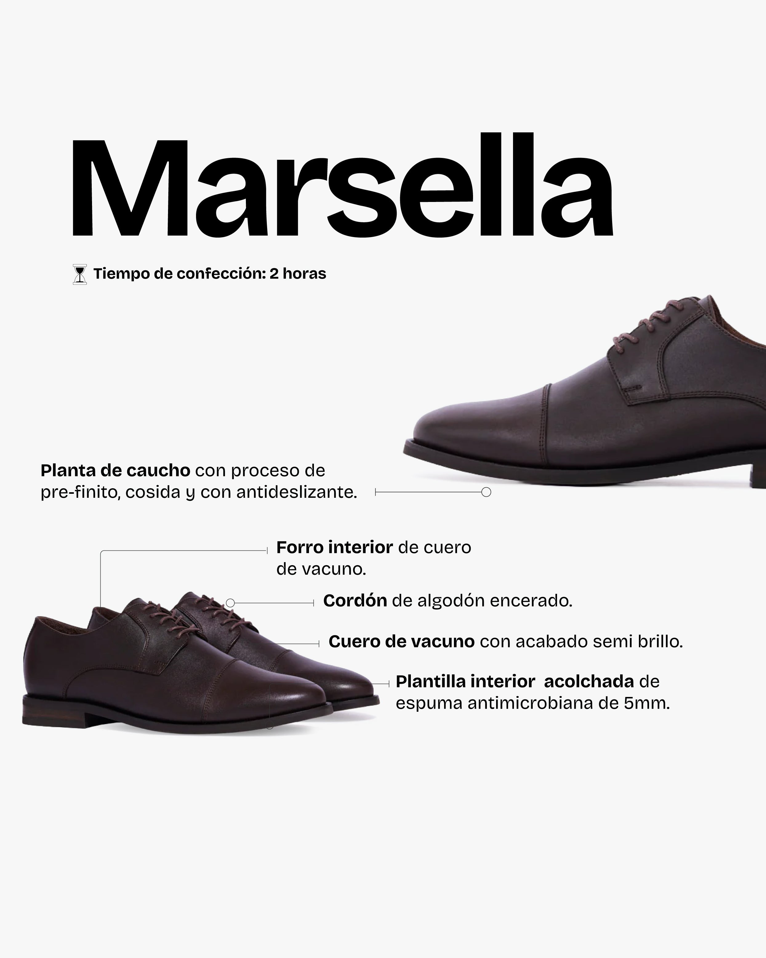 Zapato Hombre Marsella Castaño