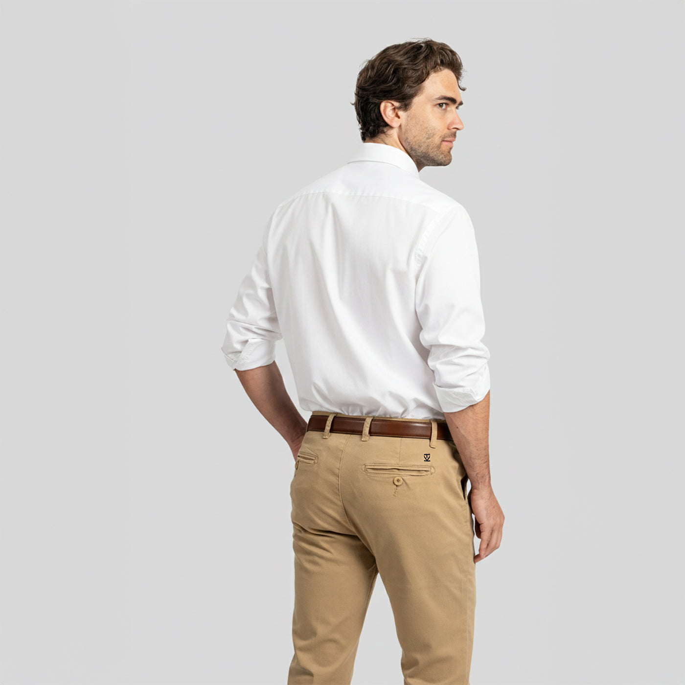 Camisa Vestir Liso Blanco