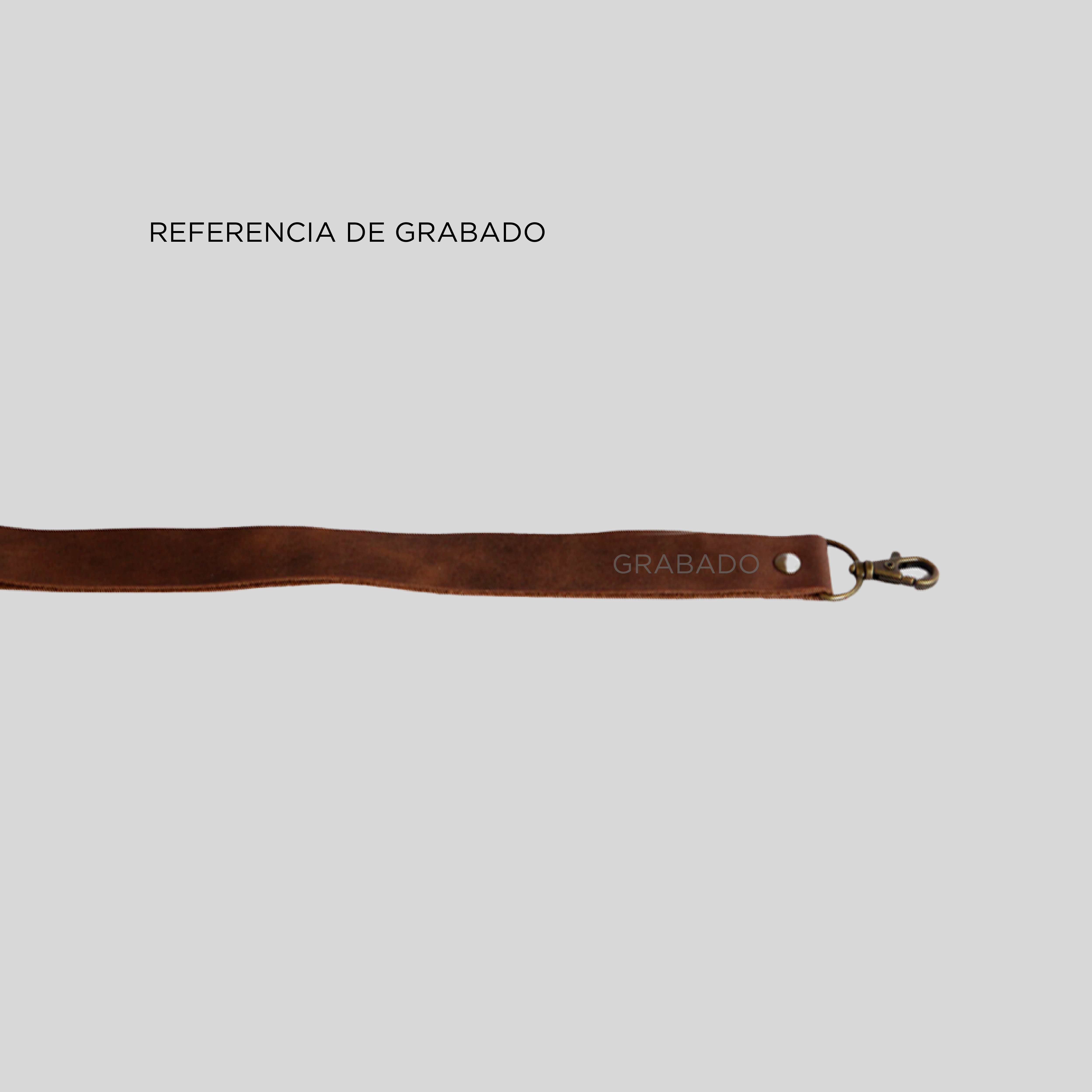 Lanyard de Cuero Café