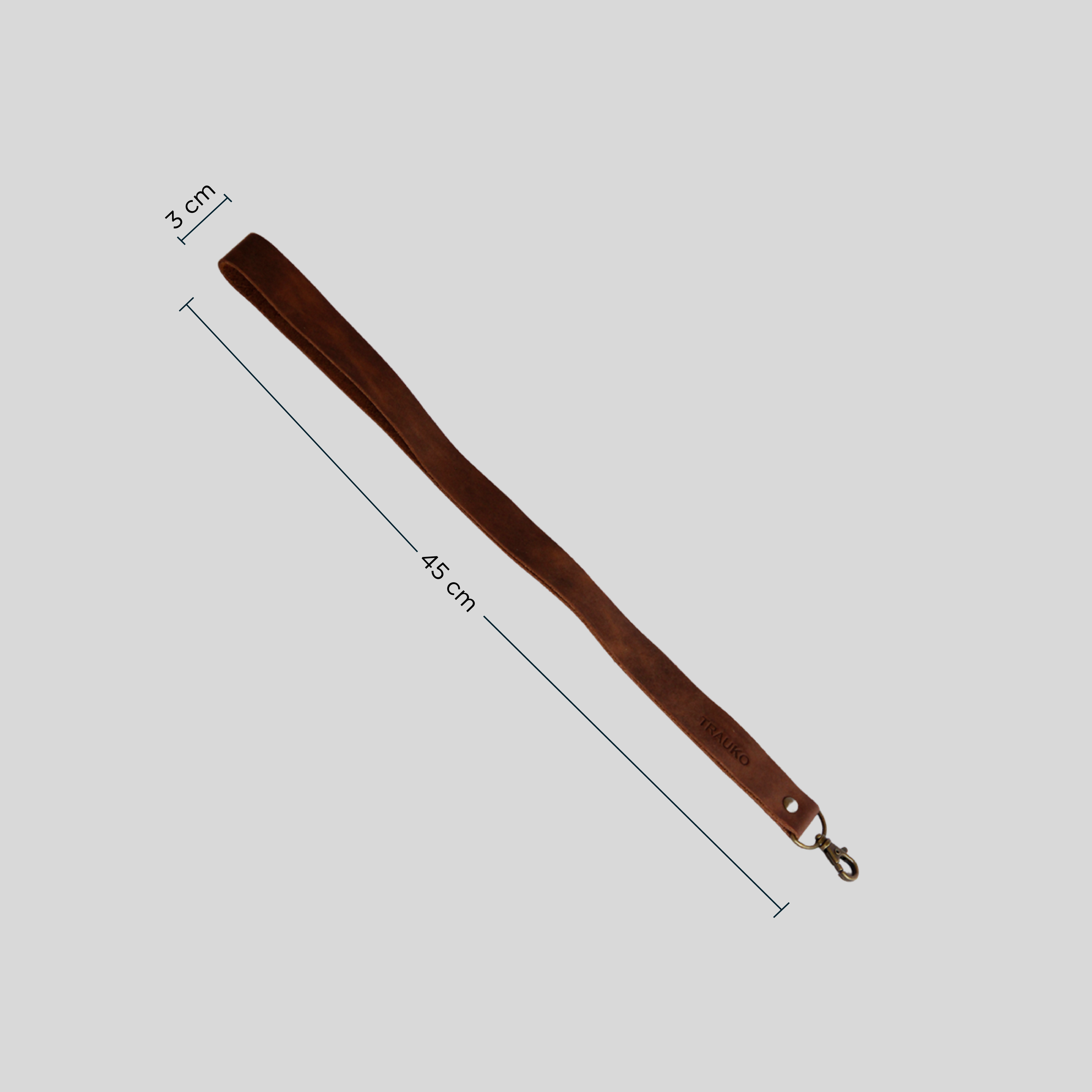Lanyard de Cuero Café