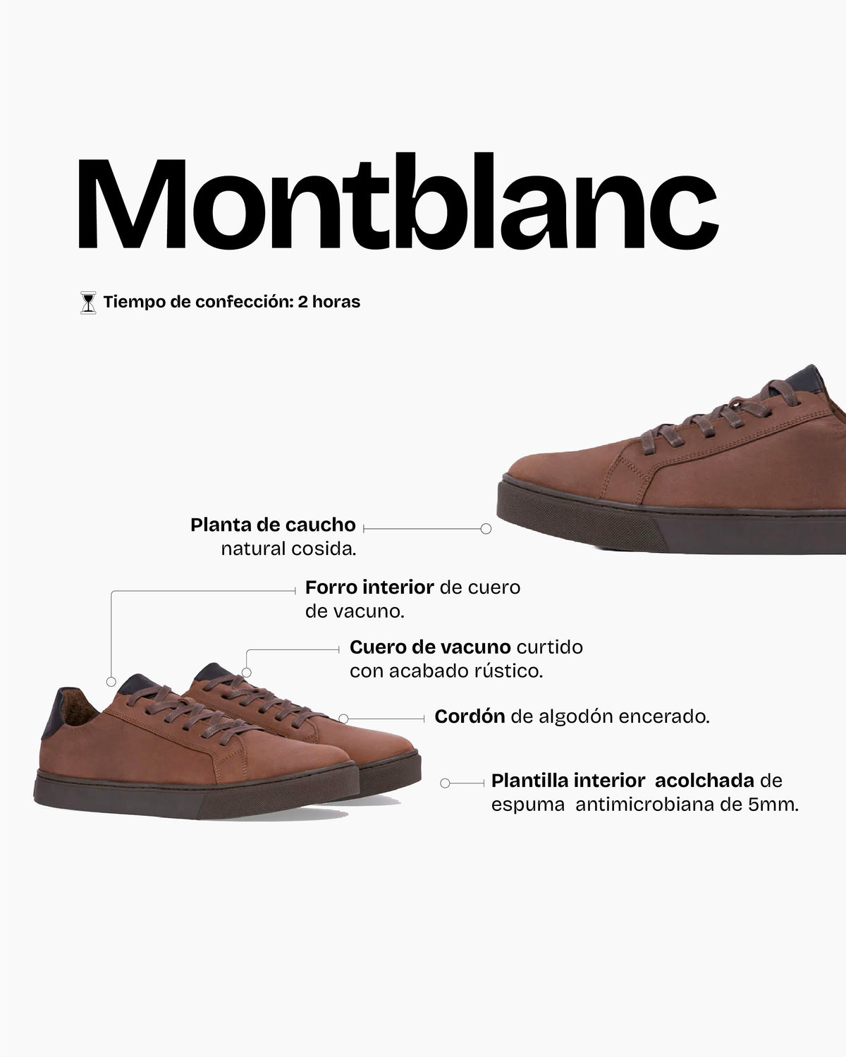 Zapatilla Hombre Montblanc Moca/Negro - Trauko