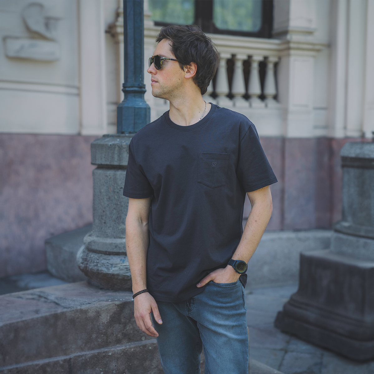 Polera Pocket Black - Trauko