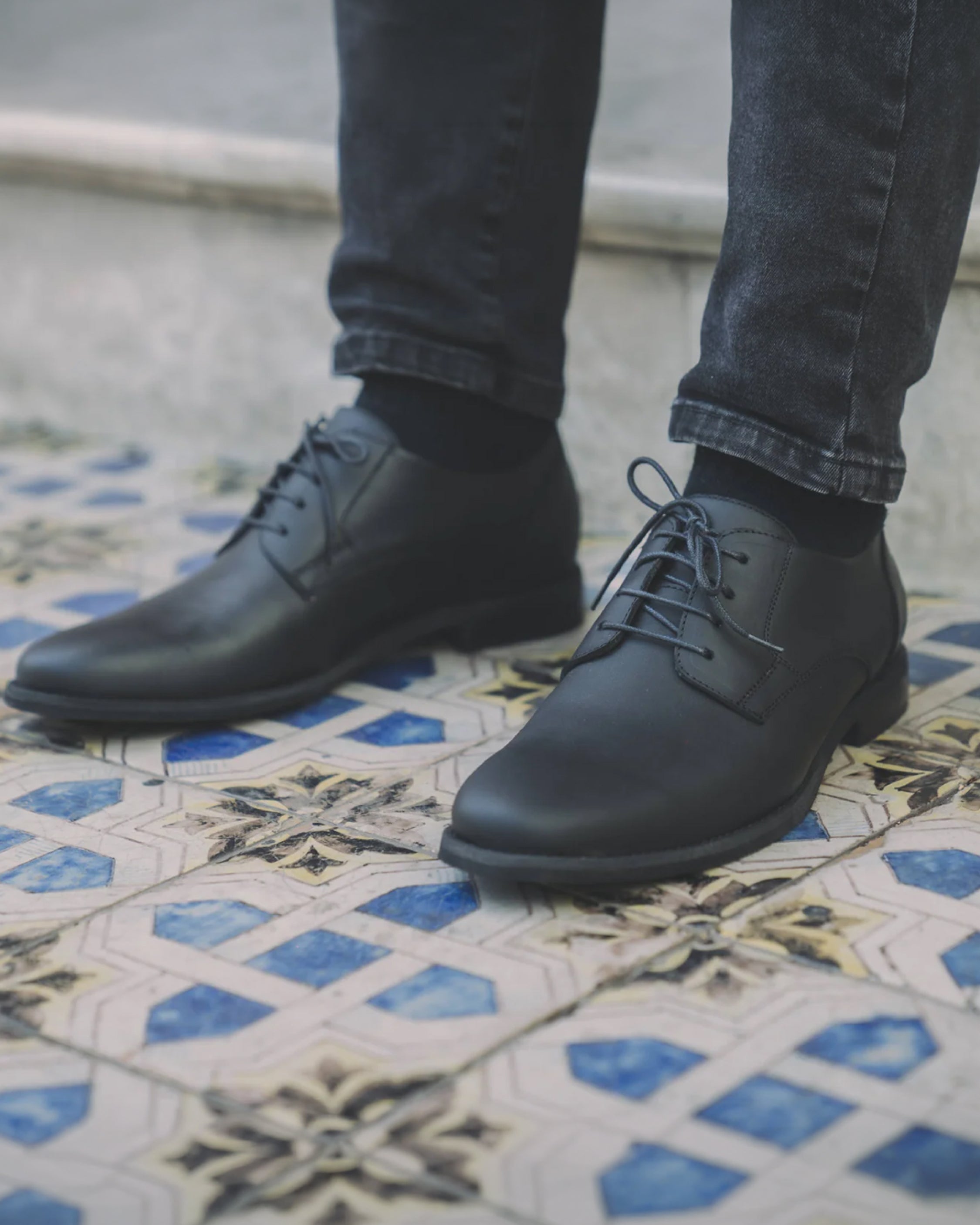Zapato Hombre Derby Negro
