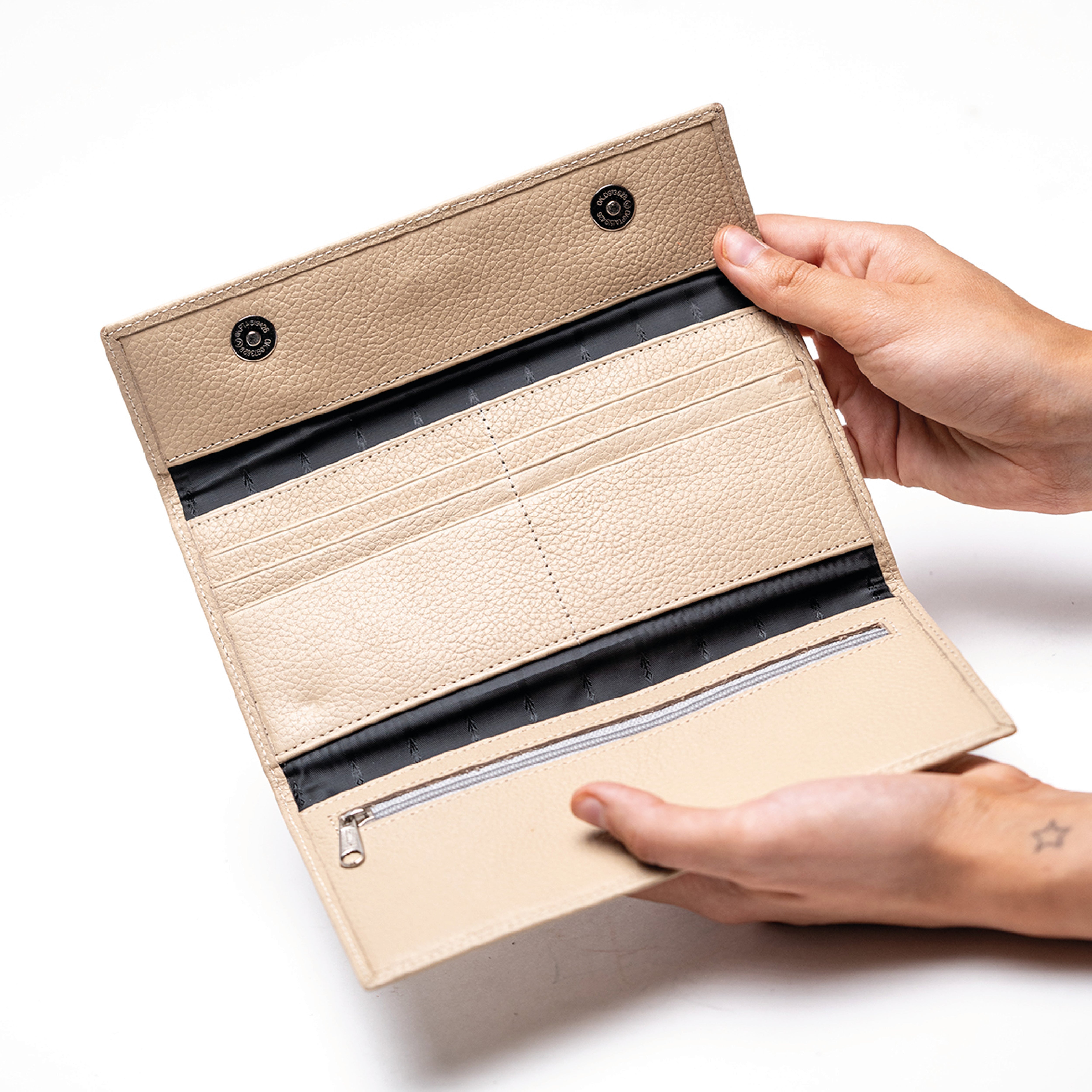 Billetera Orquídea Crudo