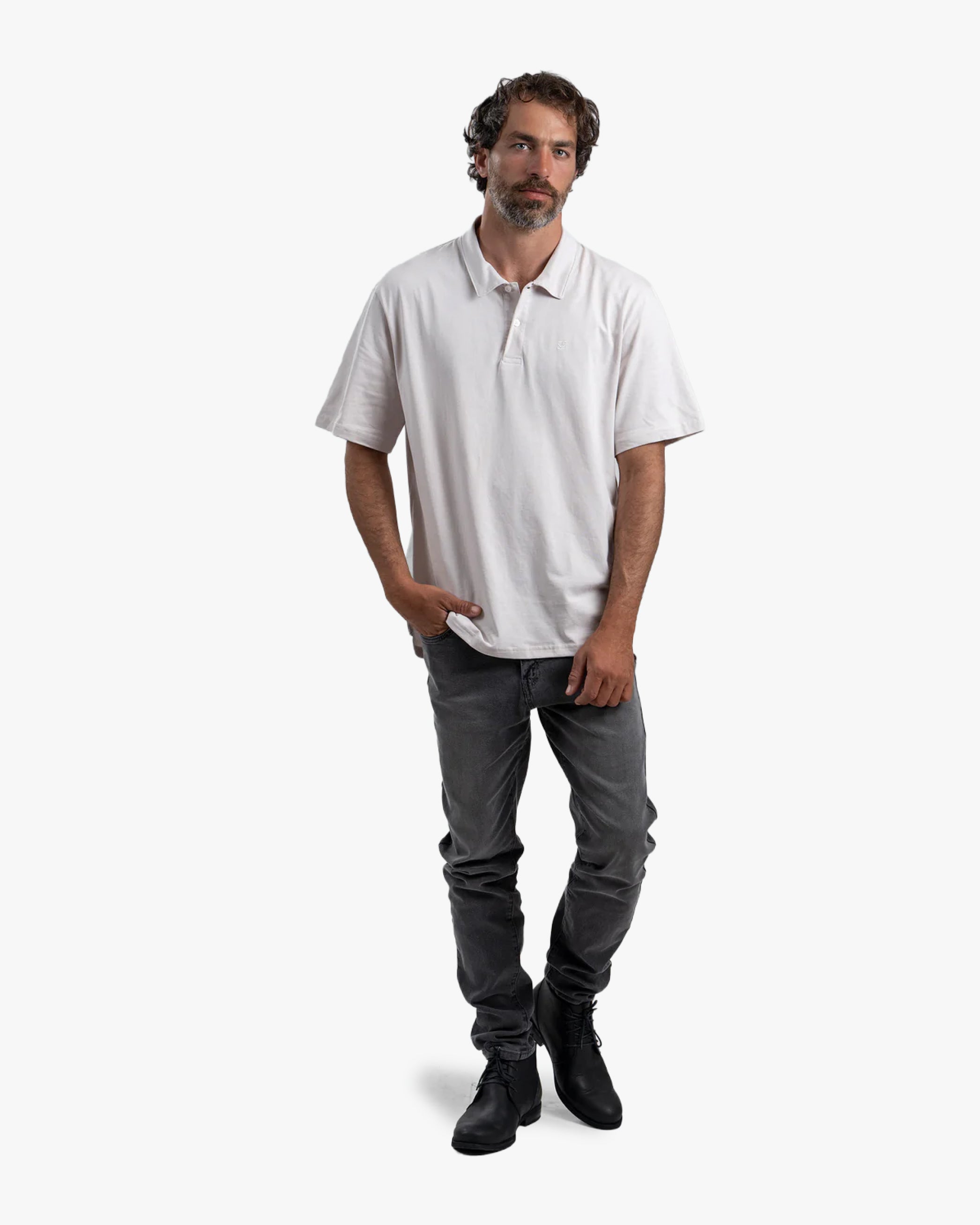 Polera Polo White - Trauko