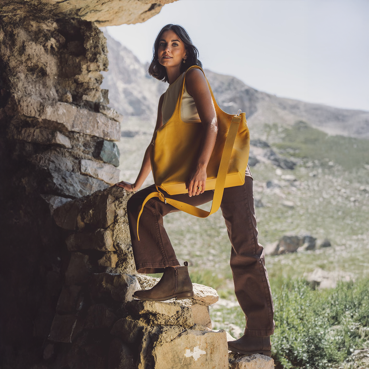 Cartera Malva Amarillo