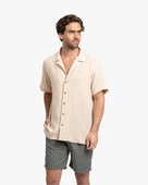 Camisa Waffler Corta Beige - Trauko