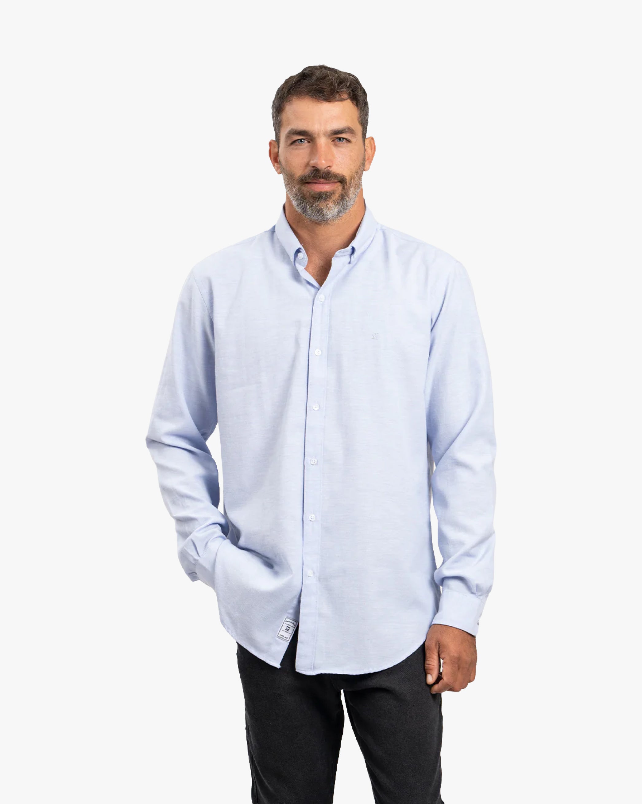 Camisa Oxford Celeste