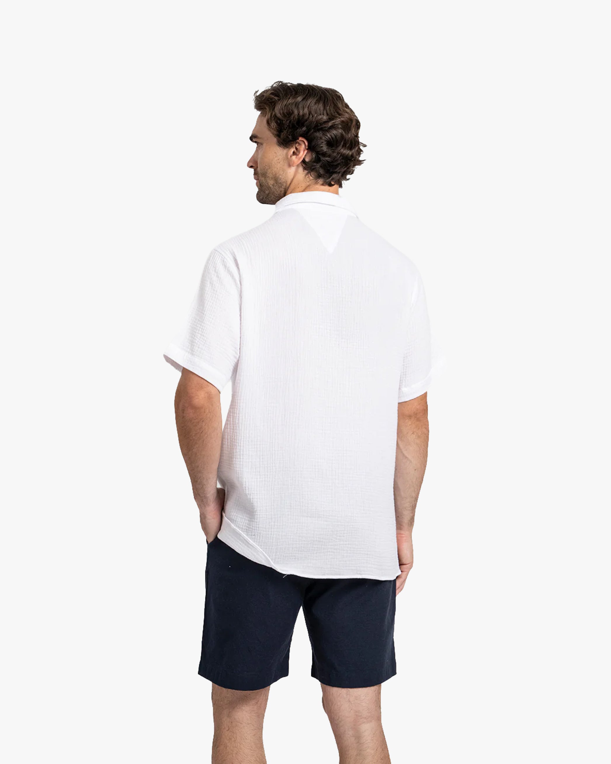 Camisa Waffler Corta Blanco