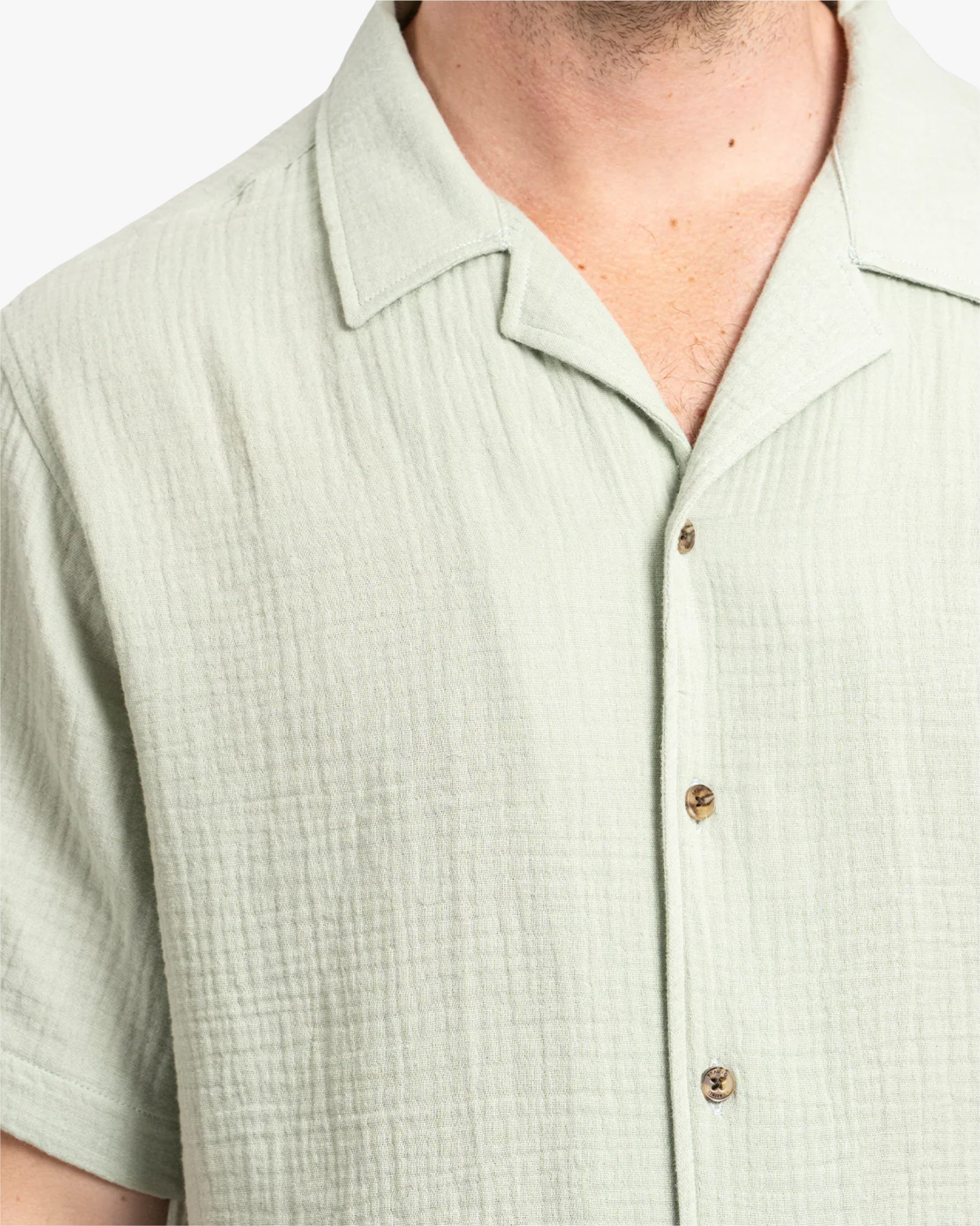 Camisa Waffler Corta Pistacho