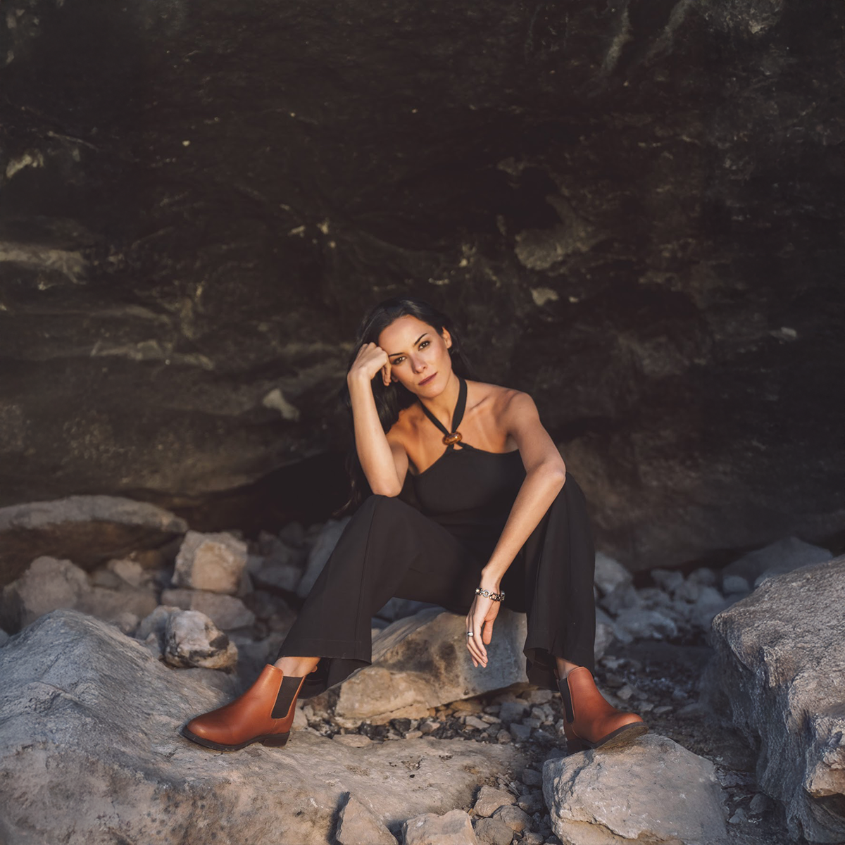 Botín Magnolia Camel