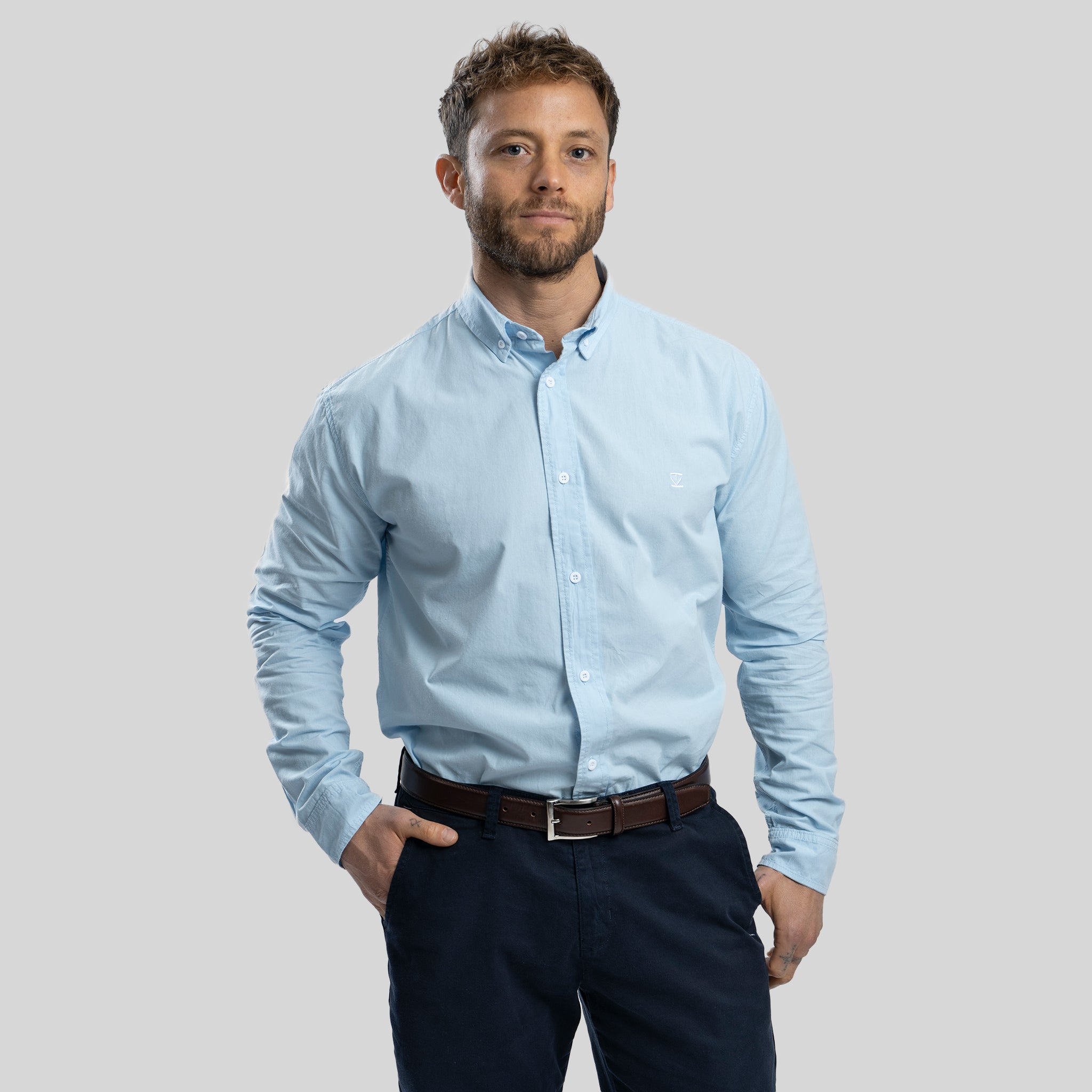 Camisa Oxford Sky