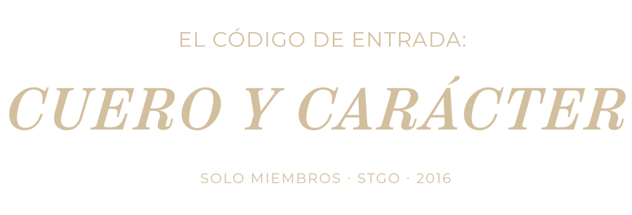 El código de entrada: Cuero y carácter