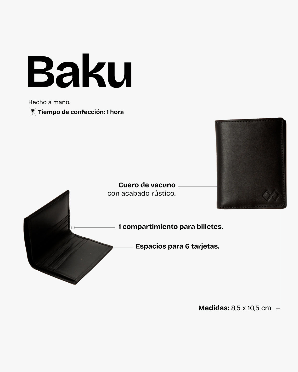 Billetera Baku Negro - Trauko
