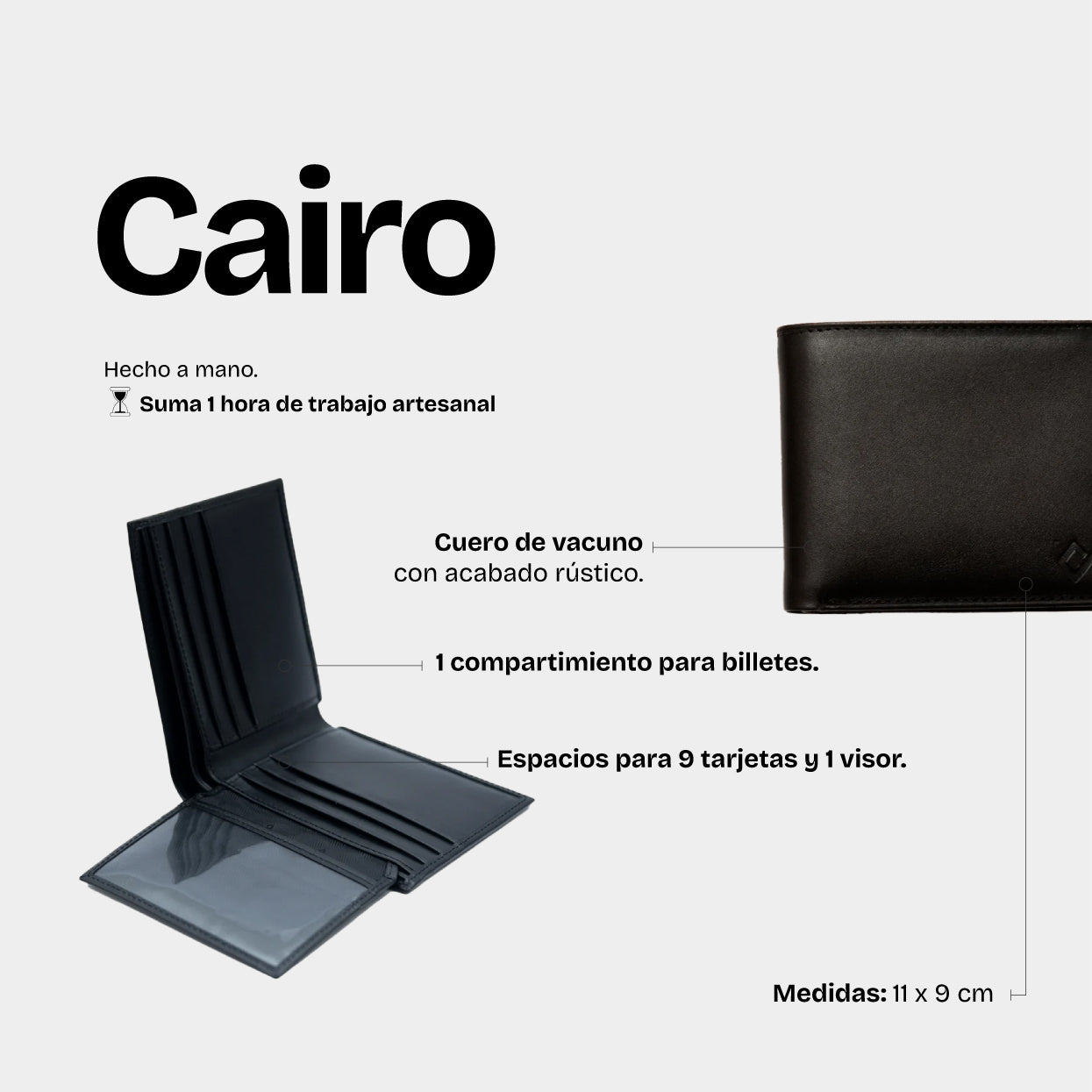 Billetera Cairo Negro - Trauko