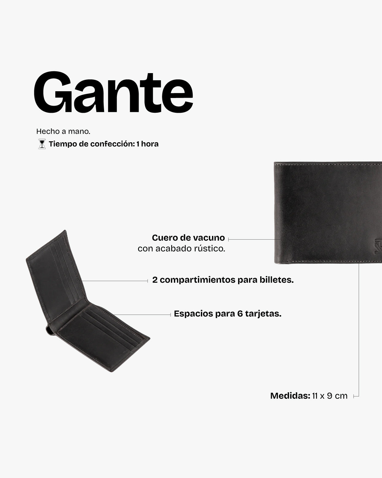 Billetera Gante Negro - Trauko