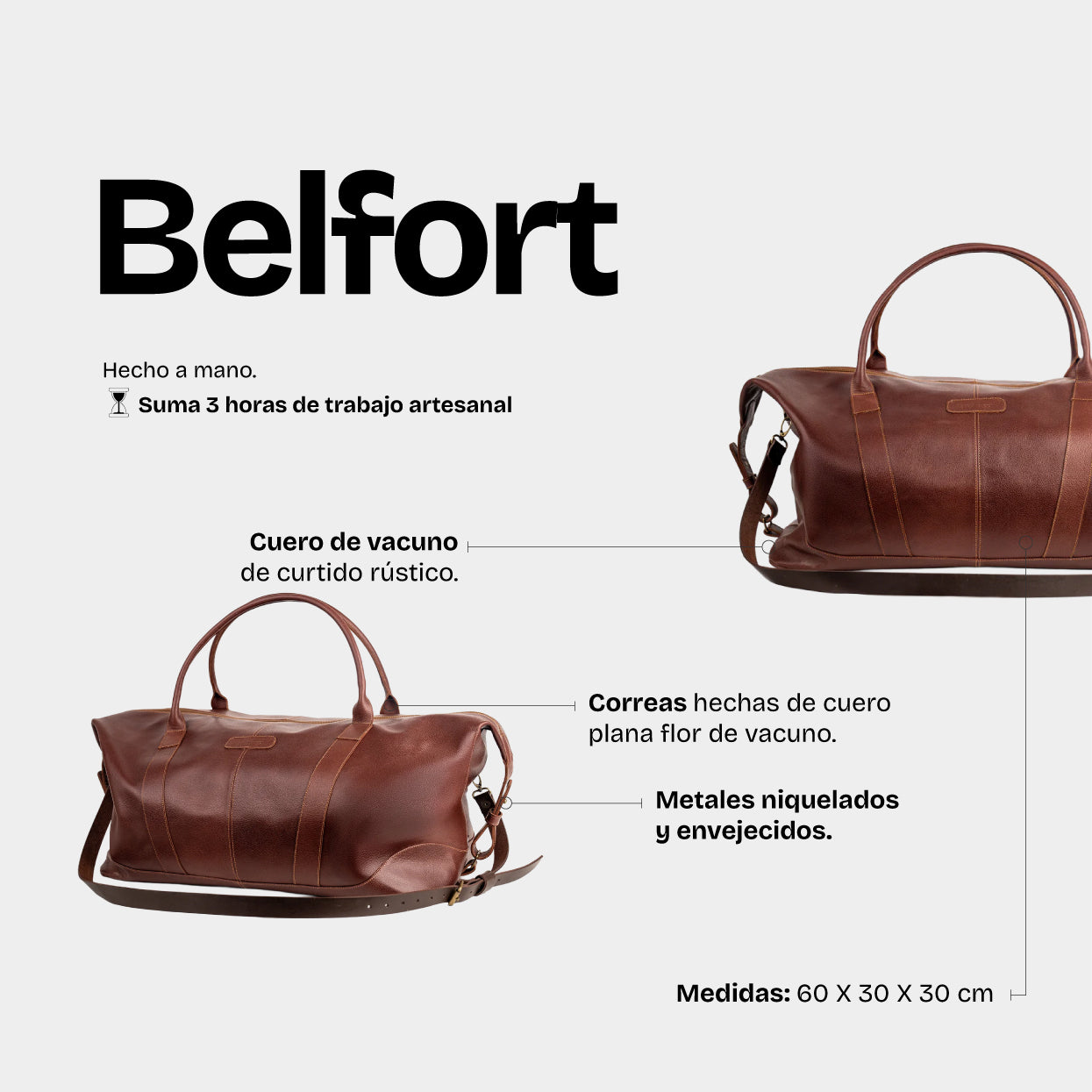 Bolso Belfort Castaño - Trauko