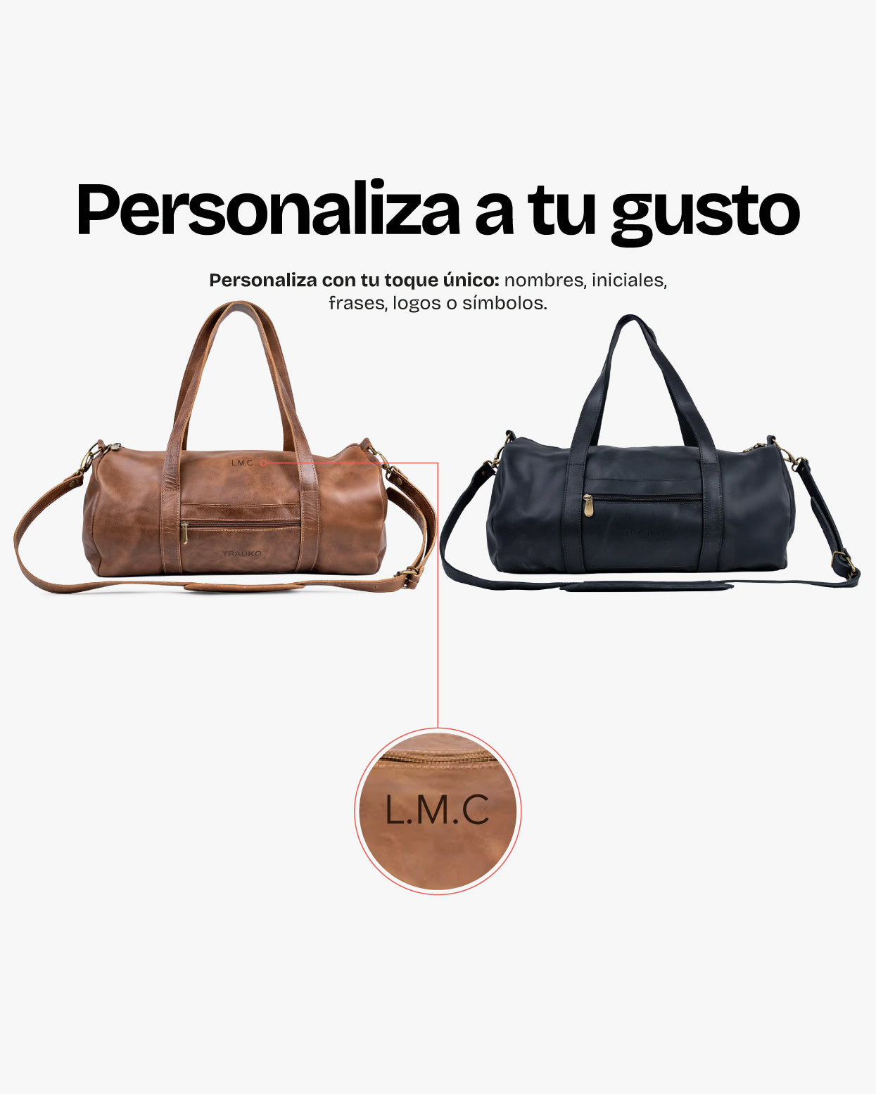 Bolso Mombai de Cuero Negro | Trauko