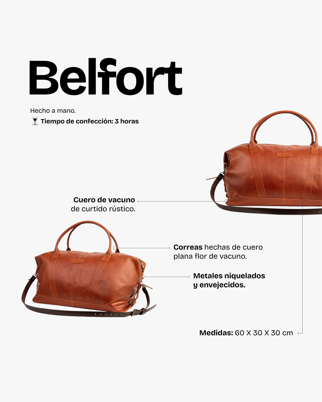Bolso Belfort Cognac - Trauko