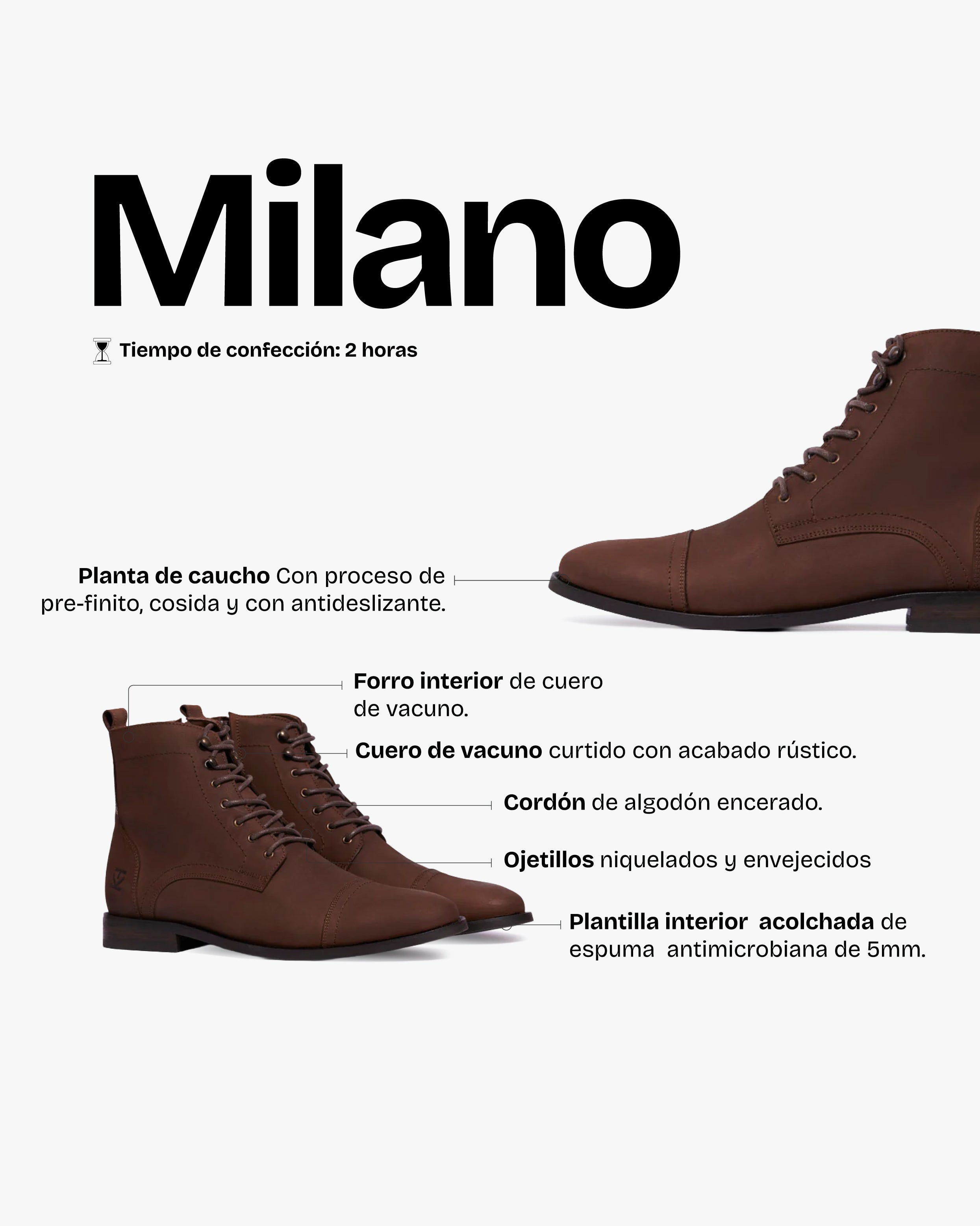 Botín Hombre Milano Moca