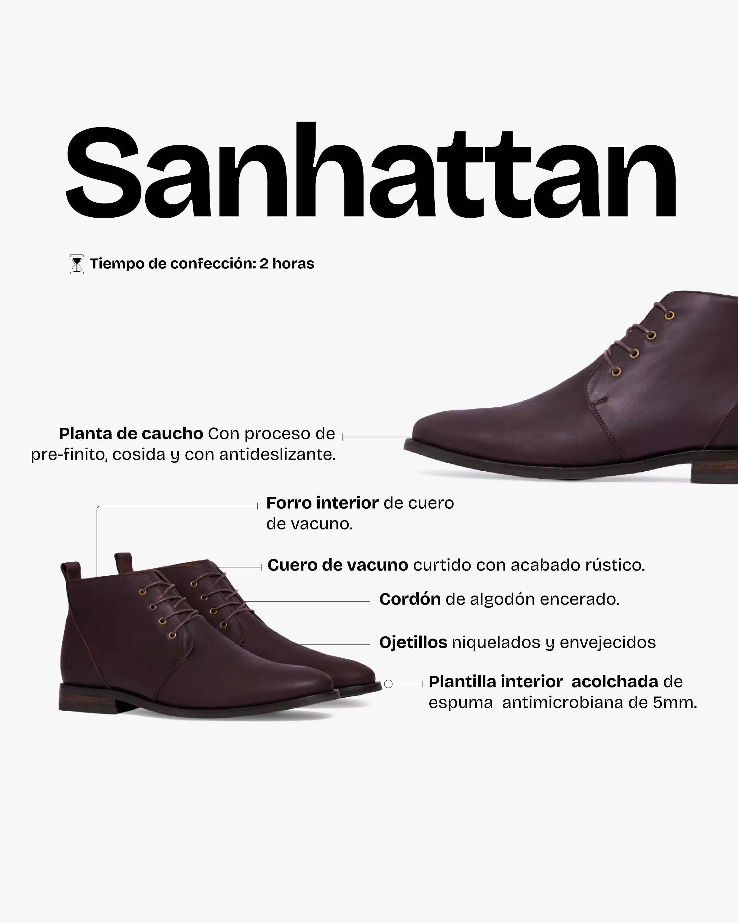 Botín Hombre Sanhattan Brandy