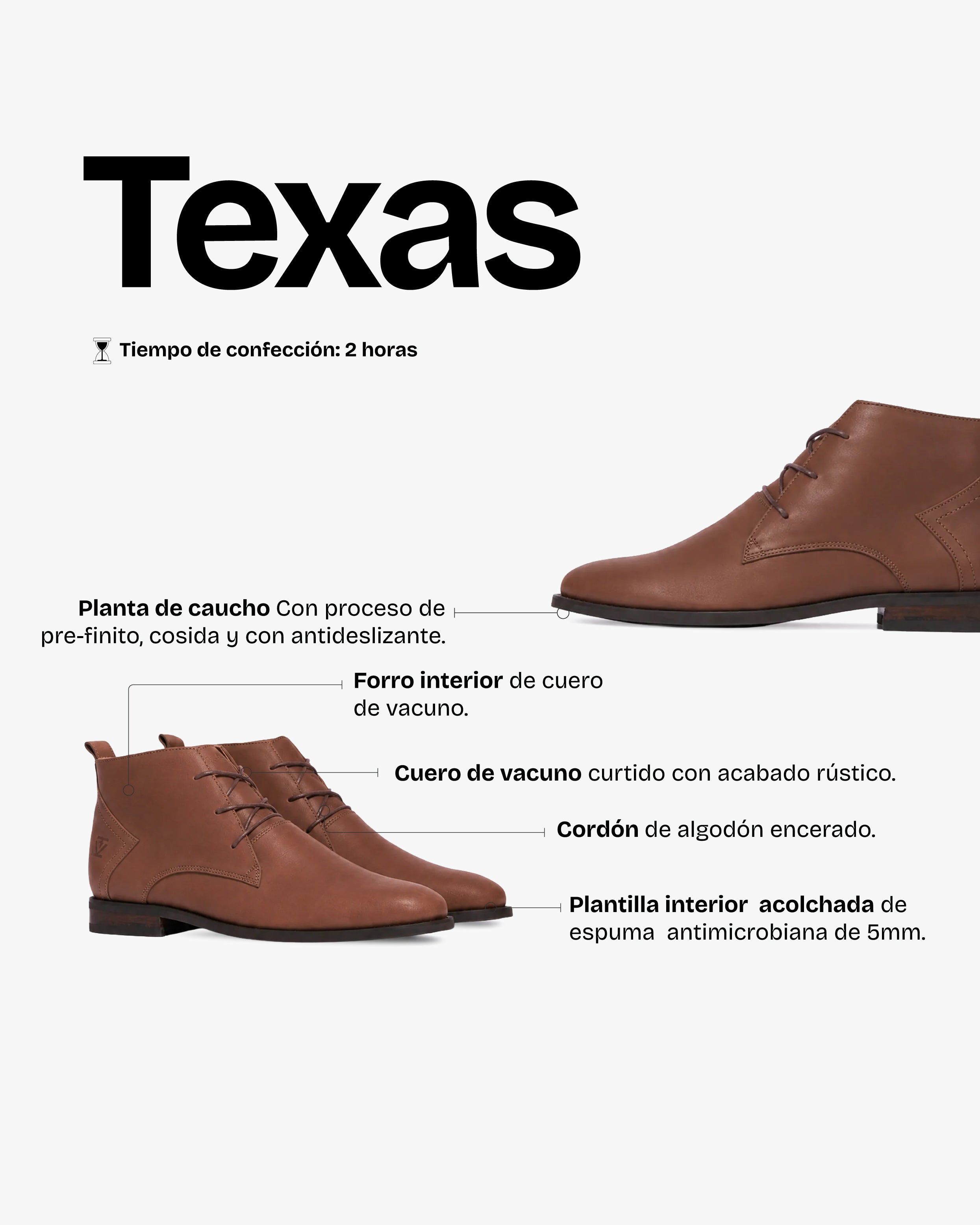 Botín Hombre Texas Moca