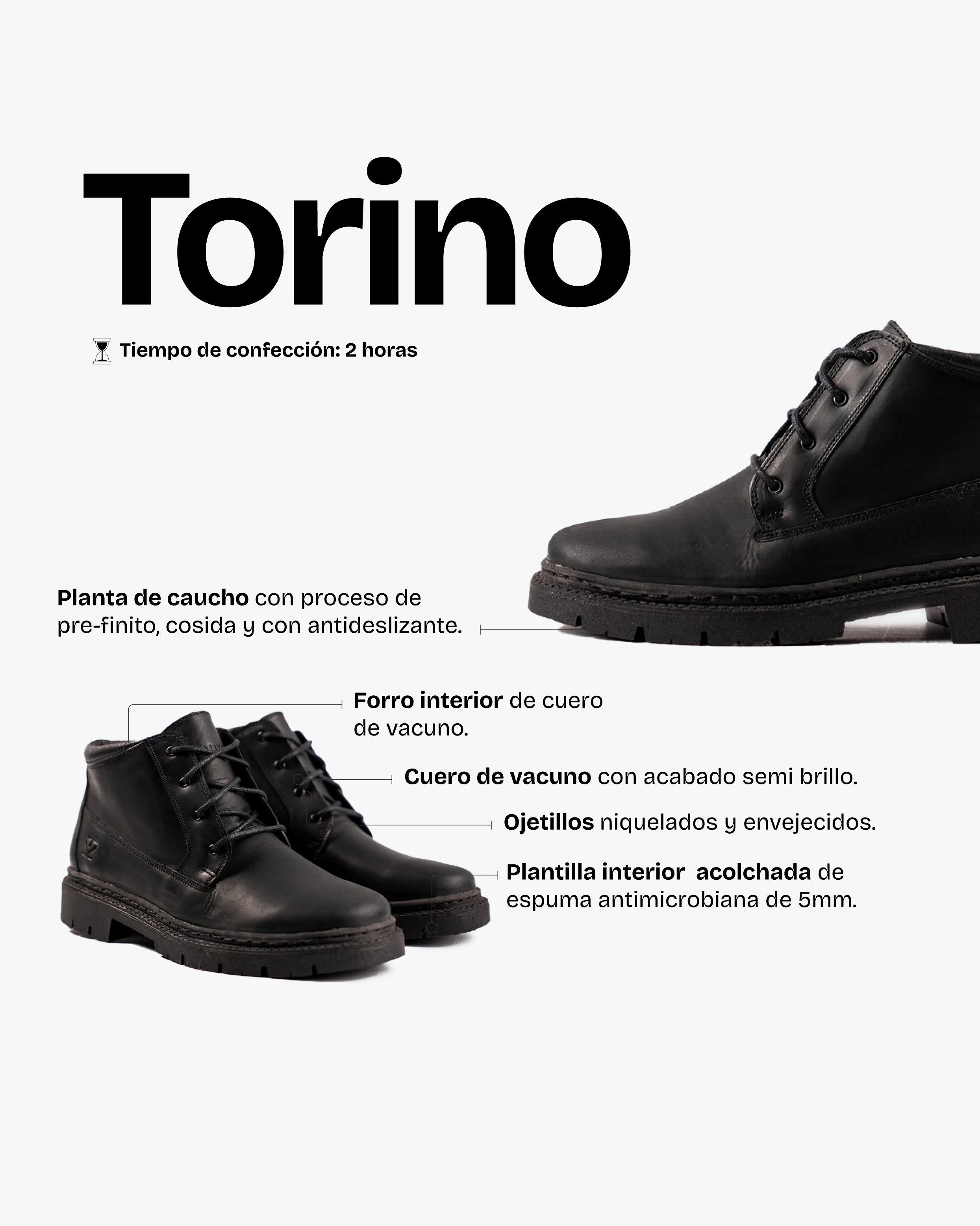 Botín Hombre Torino Negro