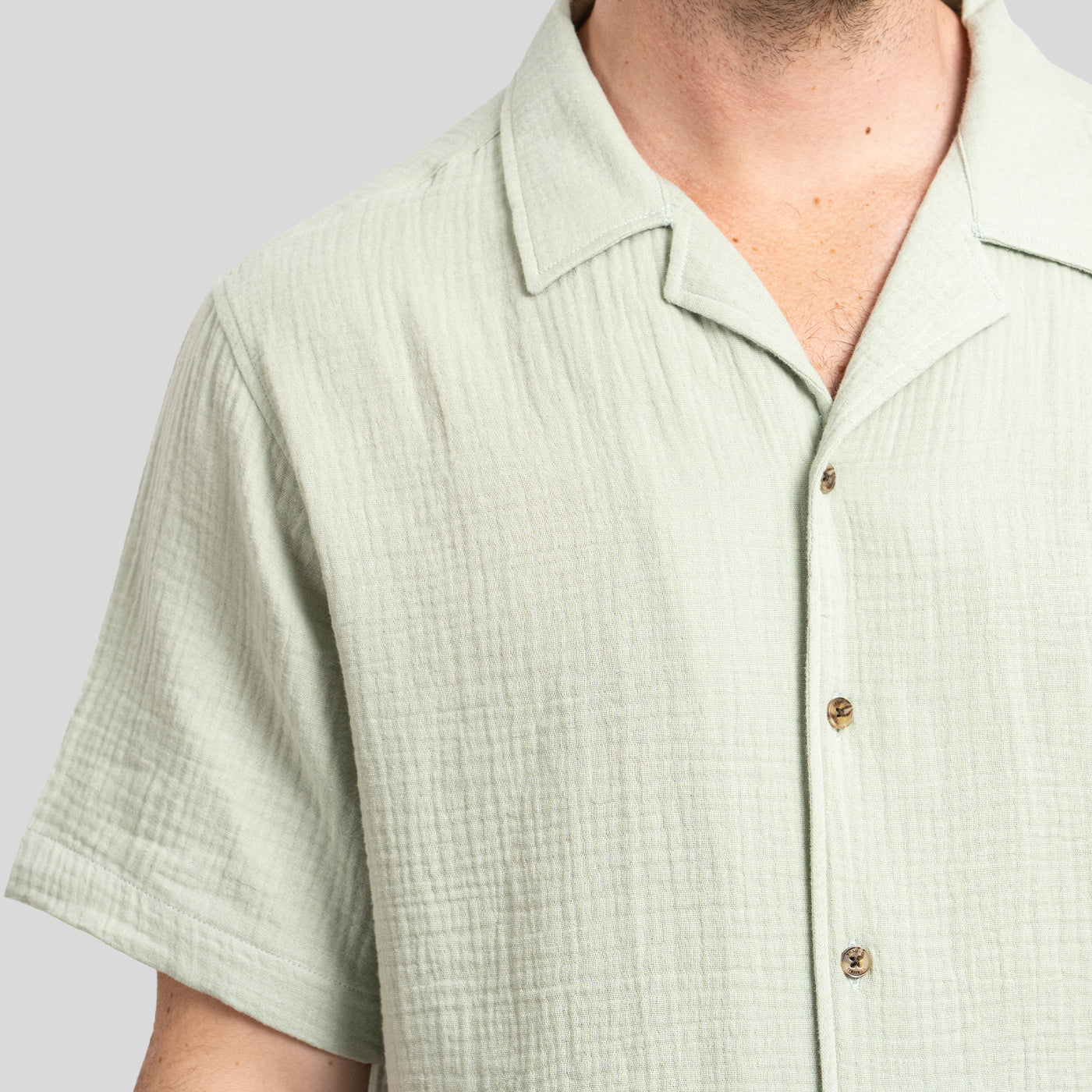 Camisa Waffler Corta Pistacho