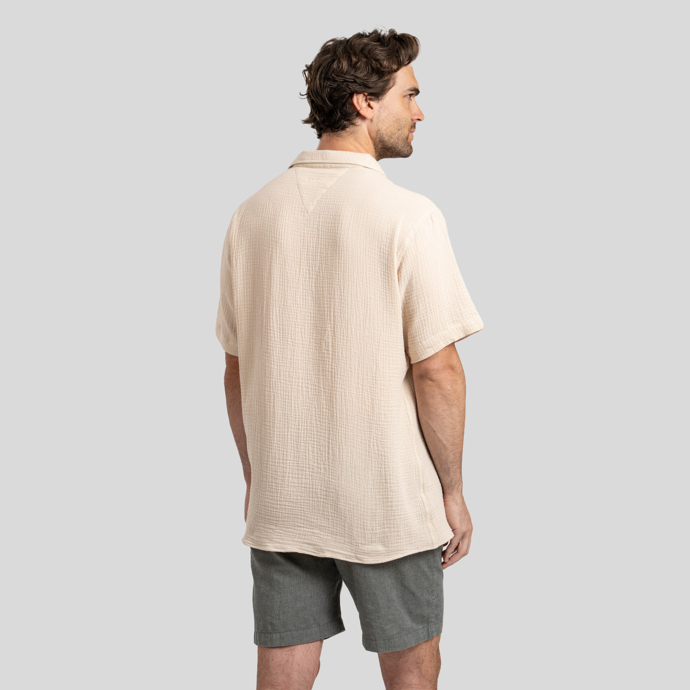 Camisa Waffler Corta Beige