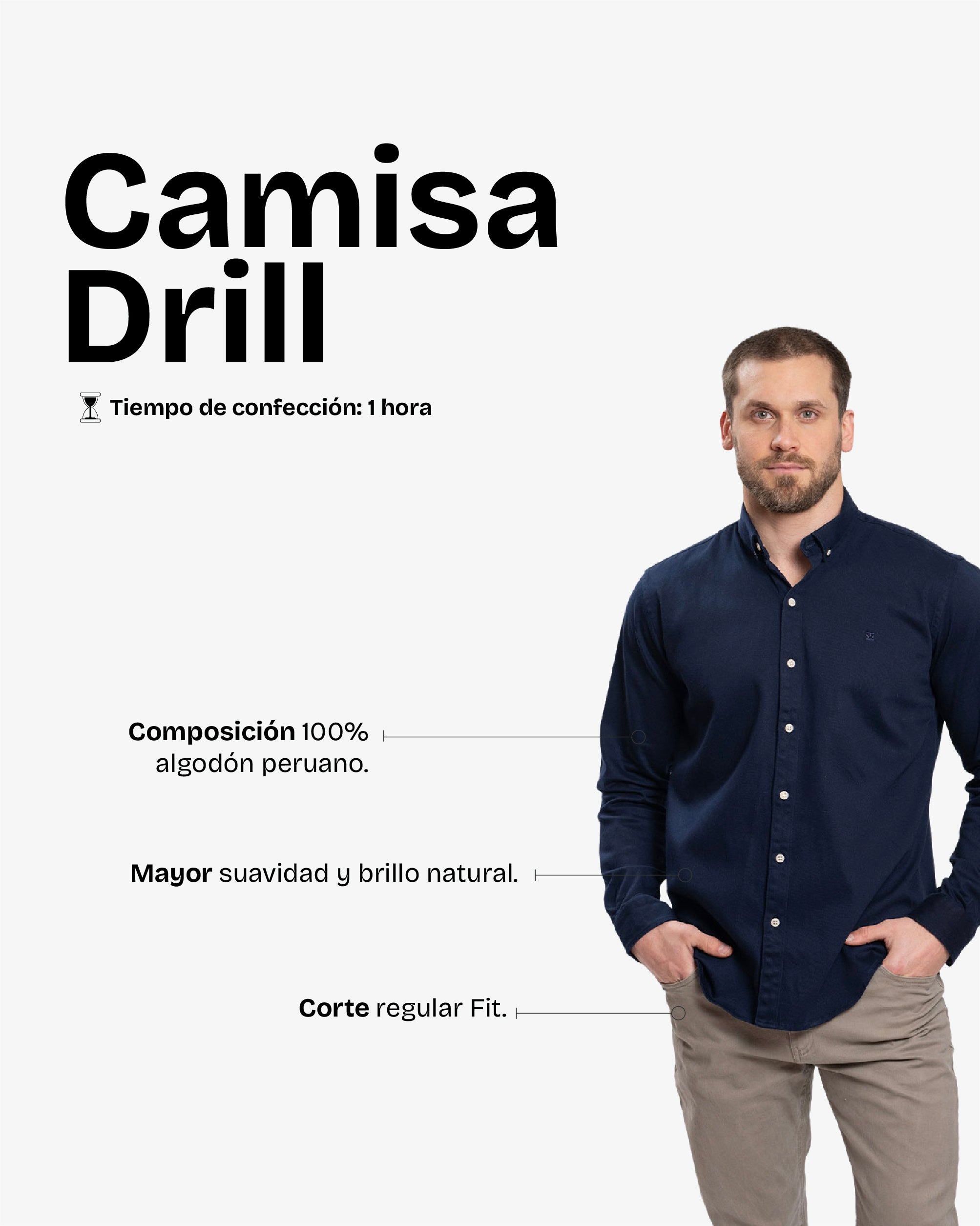 Camisa Drill Navy