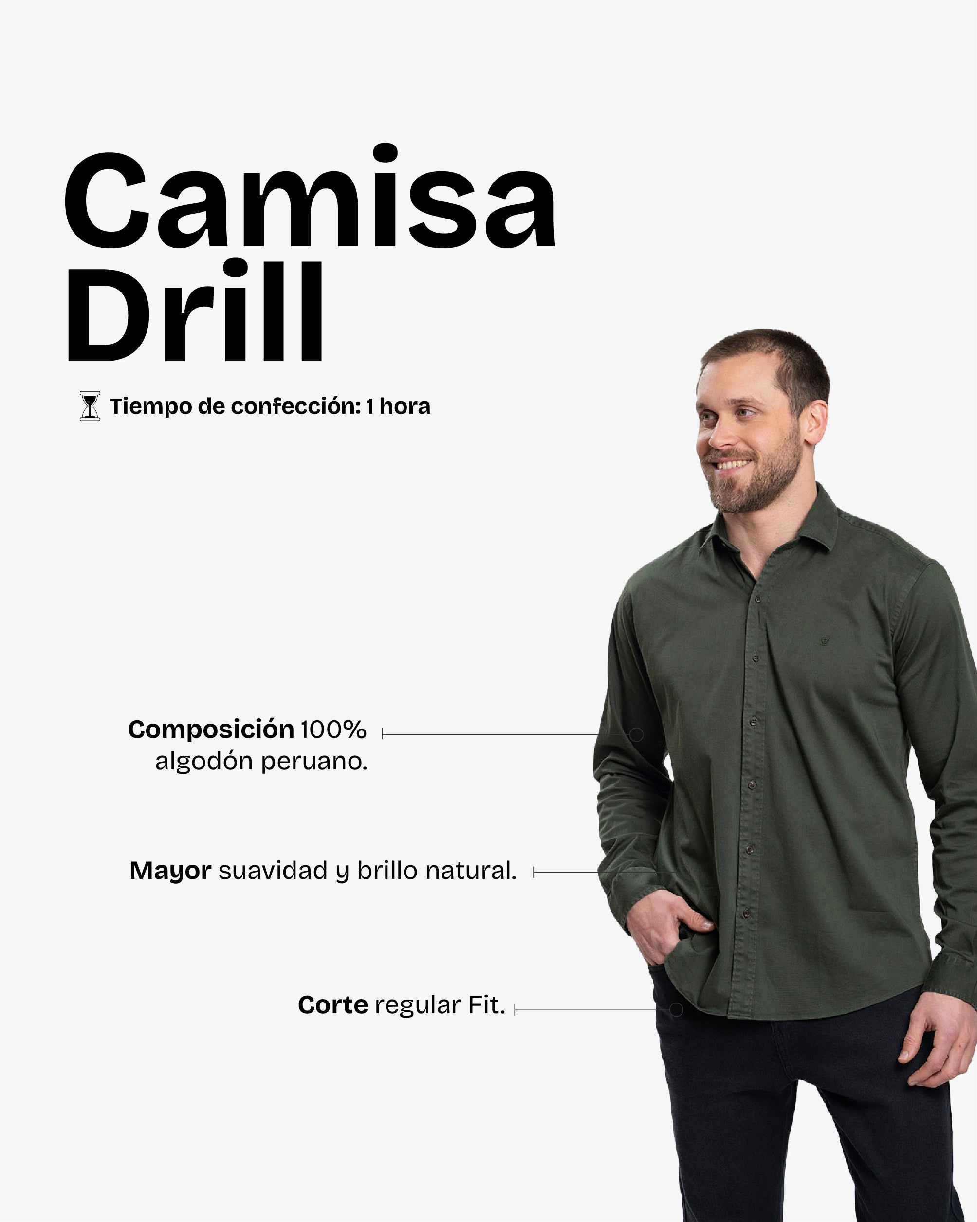Camisa Drill Olivo