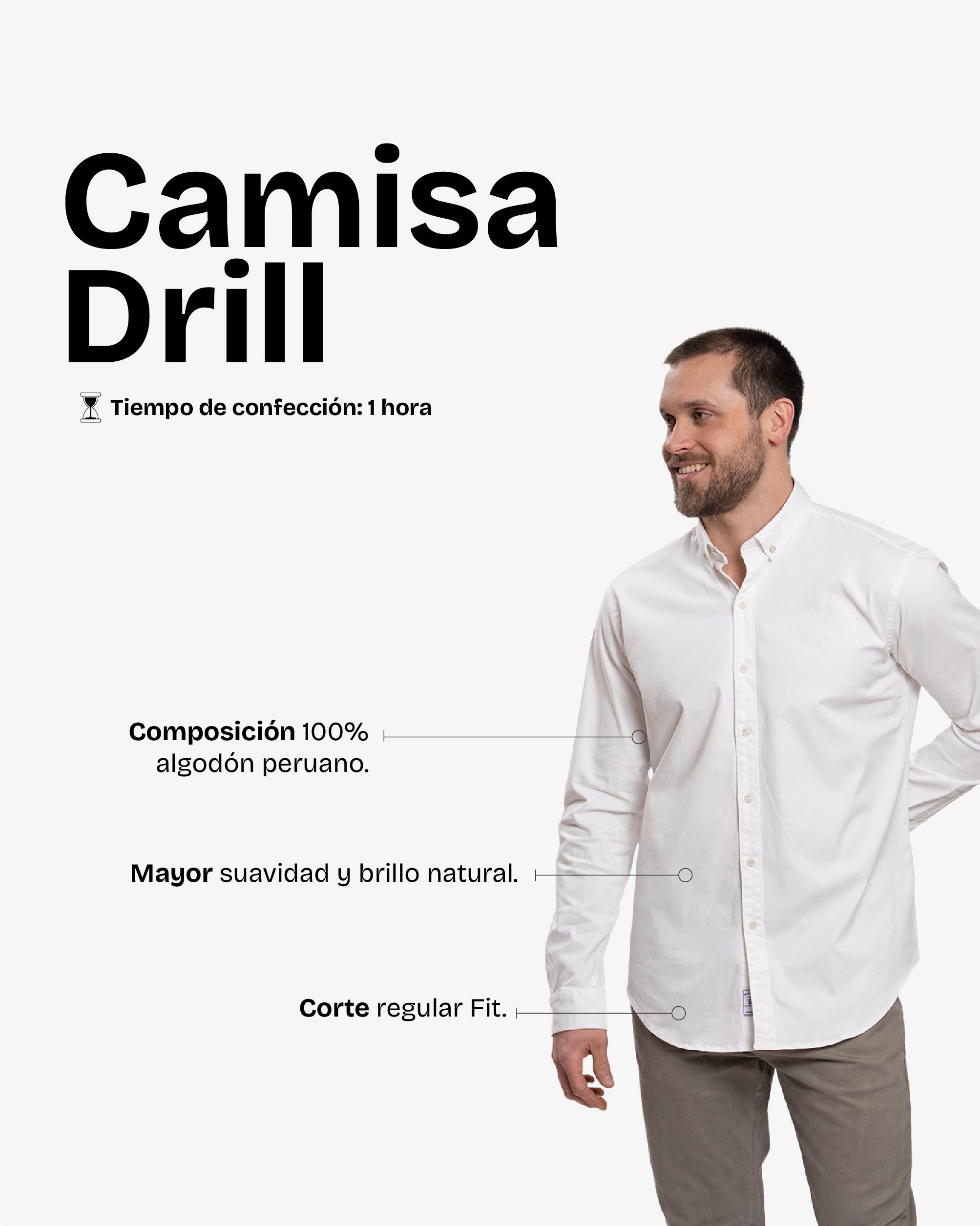 Camisa Drill Blanco