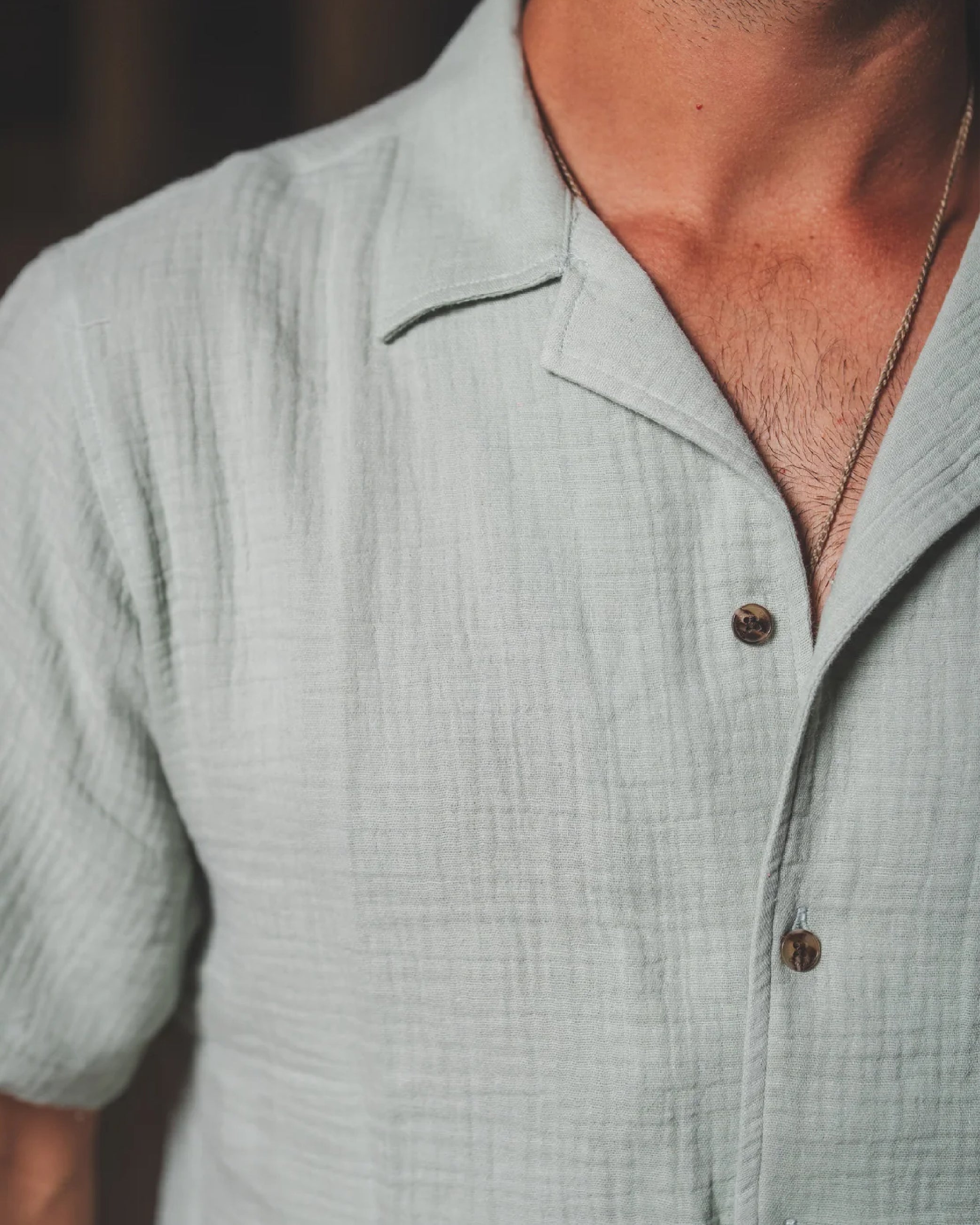 Camisa Waffler Corta Pistacho