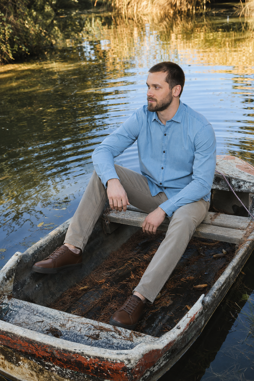 Camisa Denim Celeste