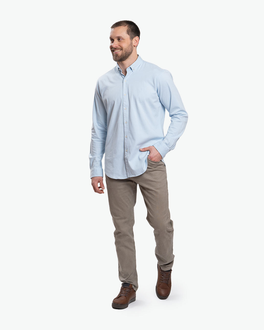 Camisa Drill Celeste