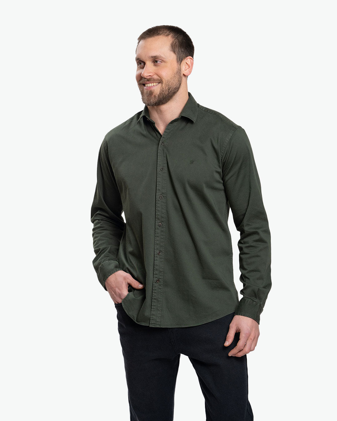 Camisa Drill Olivo