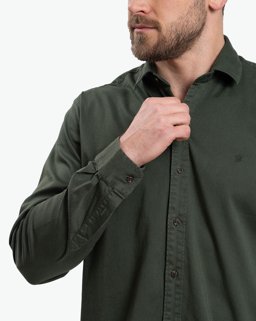 Camisa Drill Olivo