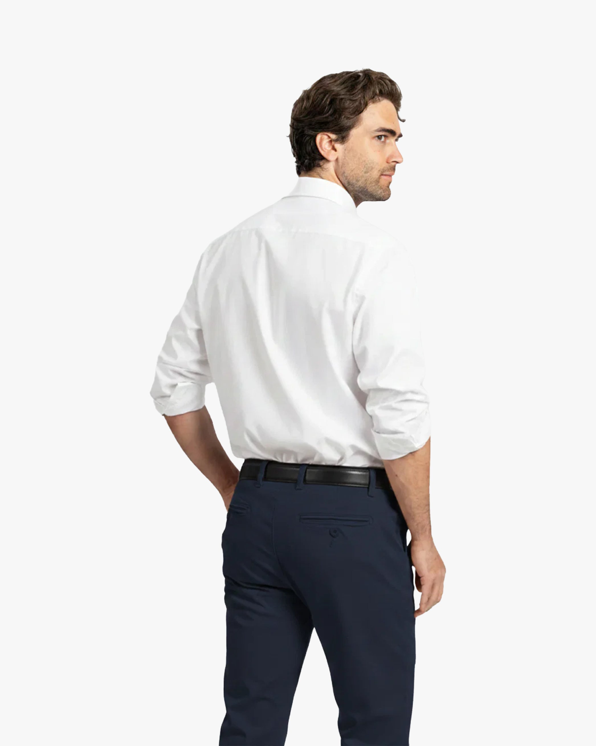 Camisa Vestir Liso Blanco