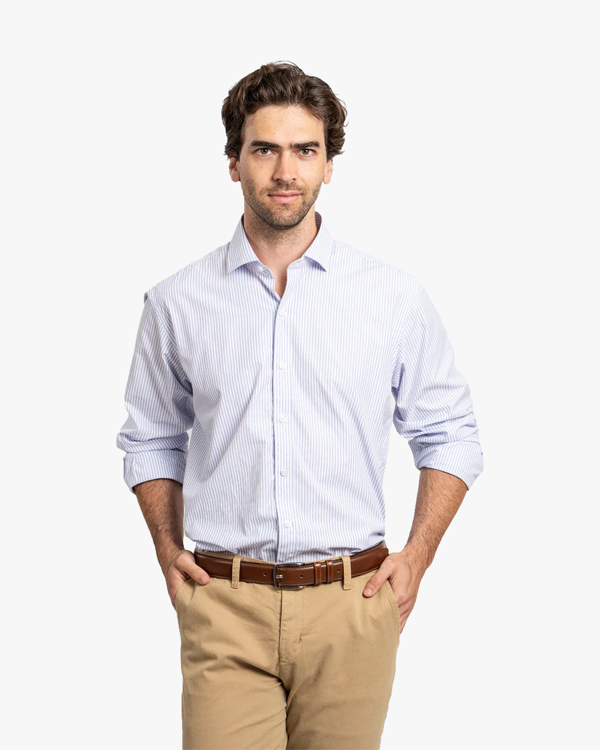 Camisa Vestir Rayas Blanco