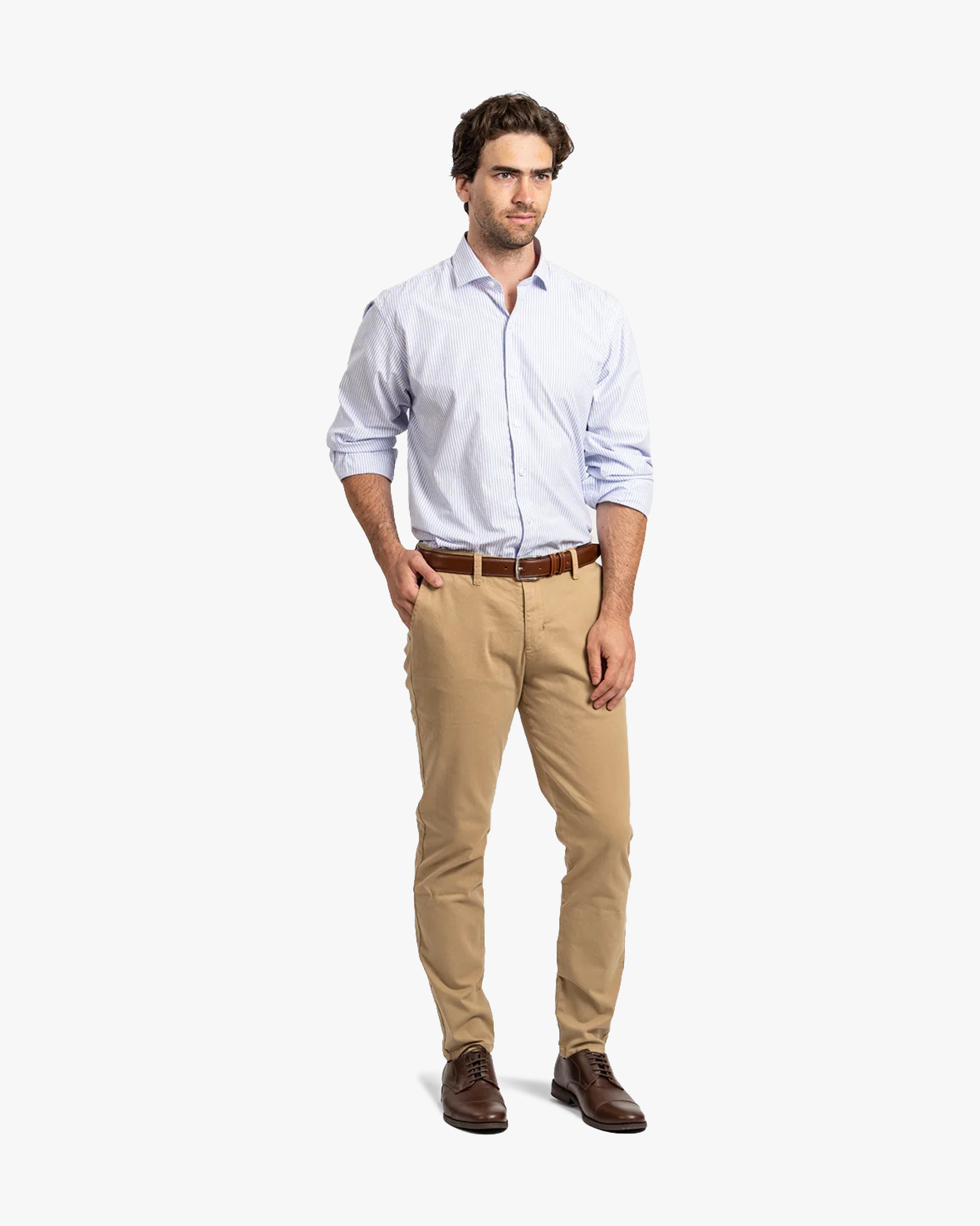 Camisa Vestir Rayas Blanco