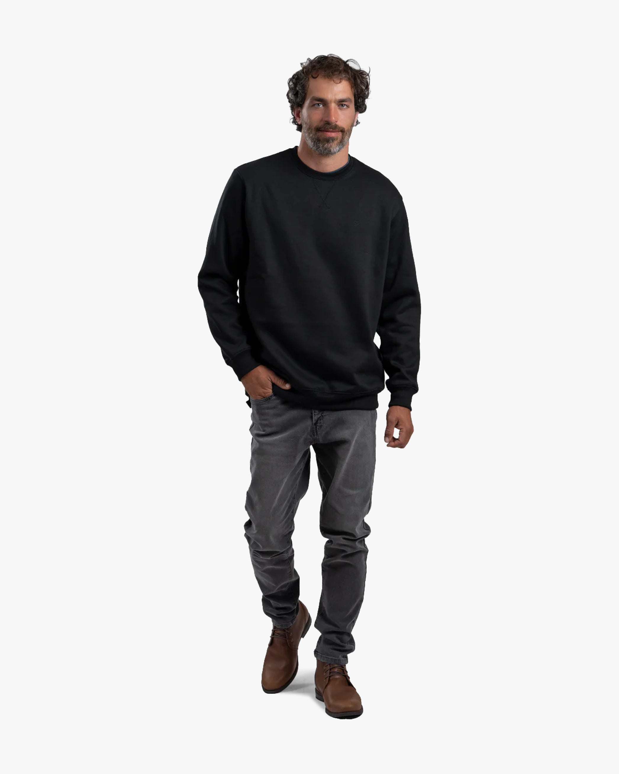 Polerón Crew Black - Trauko