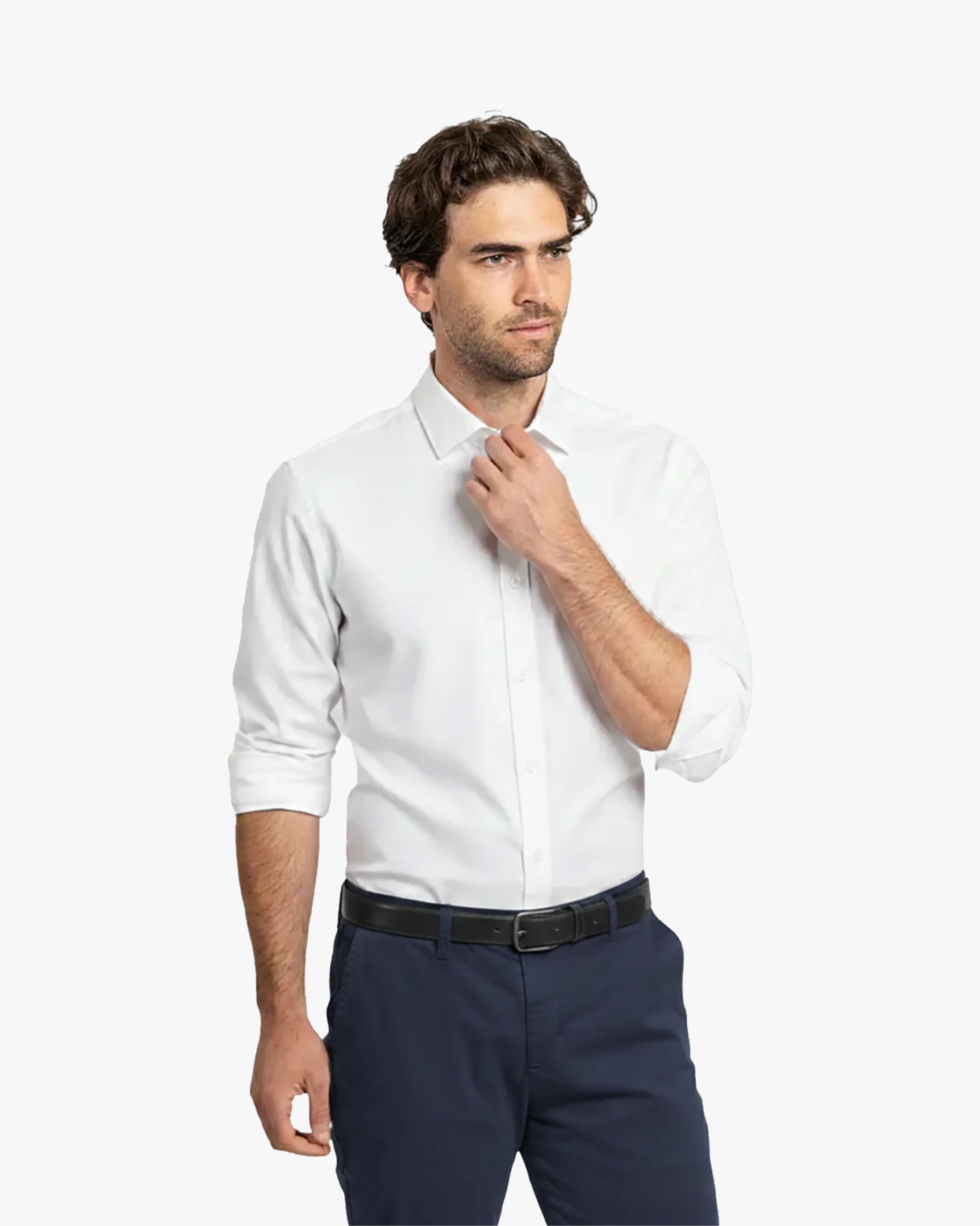 Camisa Vestir Liso Blanco