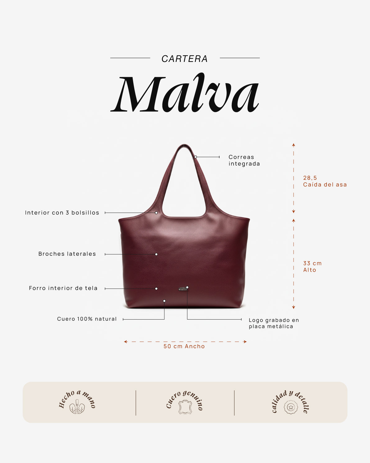 Cartera Malva Cherry - Galana